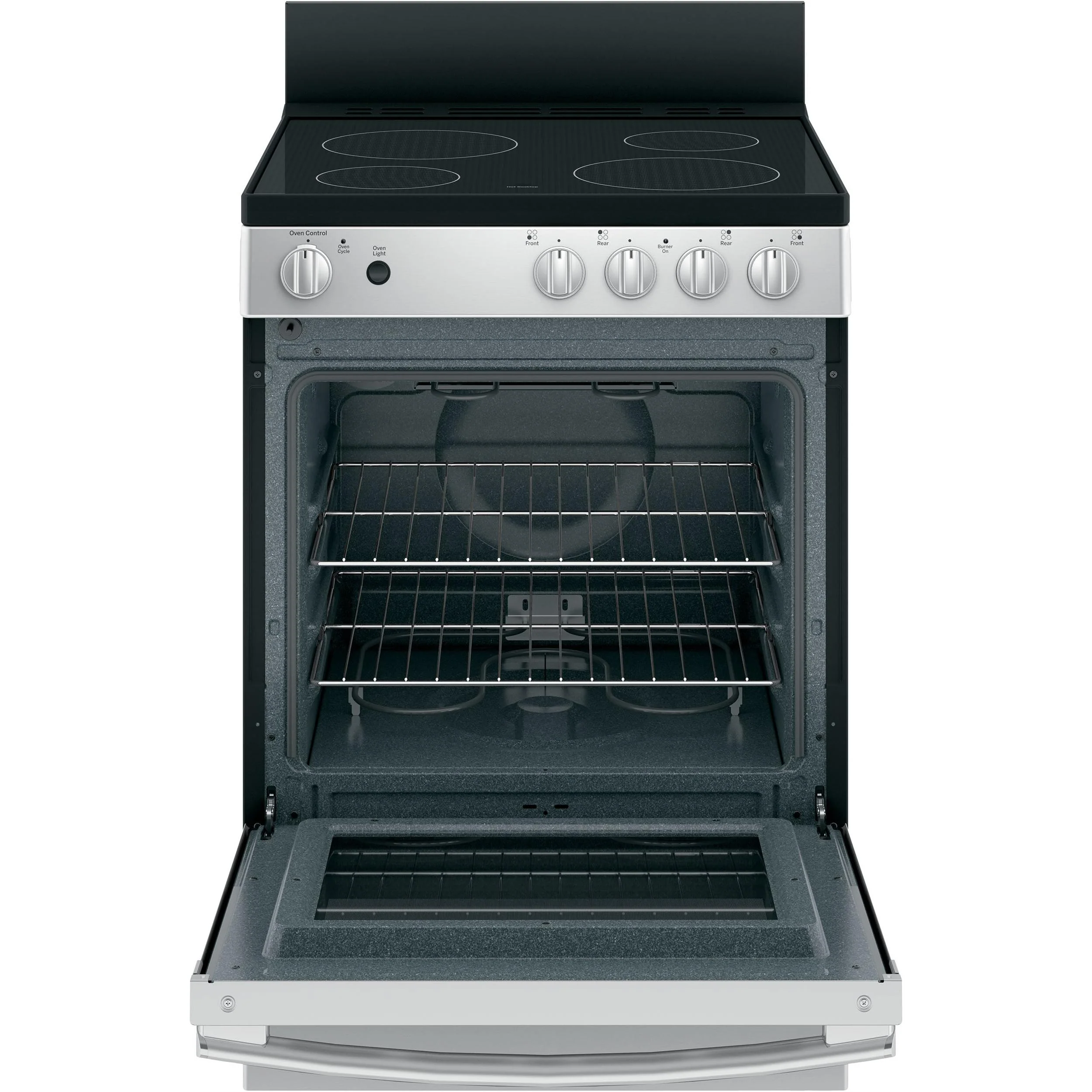 GE 24-inch Freestanding Electric Range with Steam Clean JAS640RMSS - Image 2