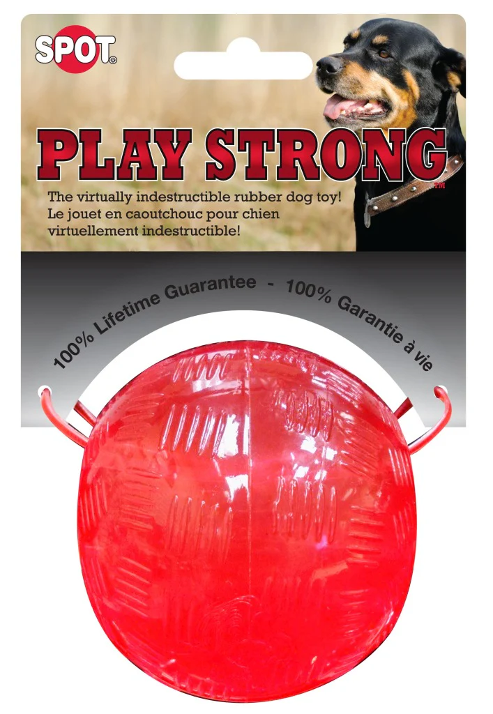 Spot Ethical Pet Dog Toy Play Strong Rubber Ball 3.25In - Image 1
