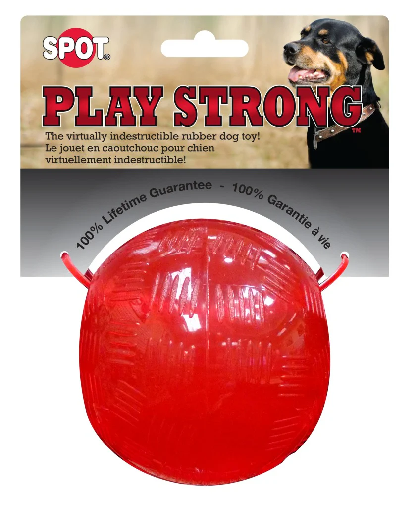 Spot Ethical Pet Dog Toy Play Strong Rubber Ball 3.75In - Image 1