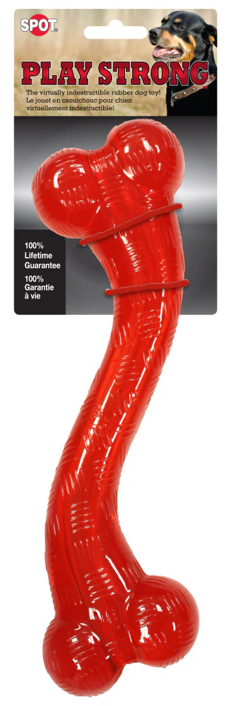 Spot Ethical Pet Dog Toy Play Strong Rubber “S” Bone 12In - Image 1