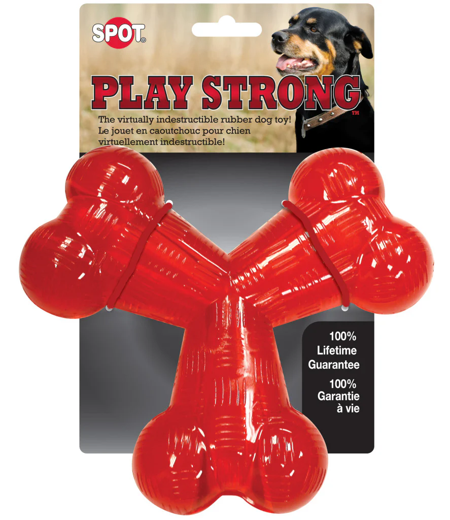 Spot Ethical Pet Dog Toy Play Strong Rubber “Y” Bone 6In - Image 1
