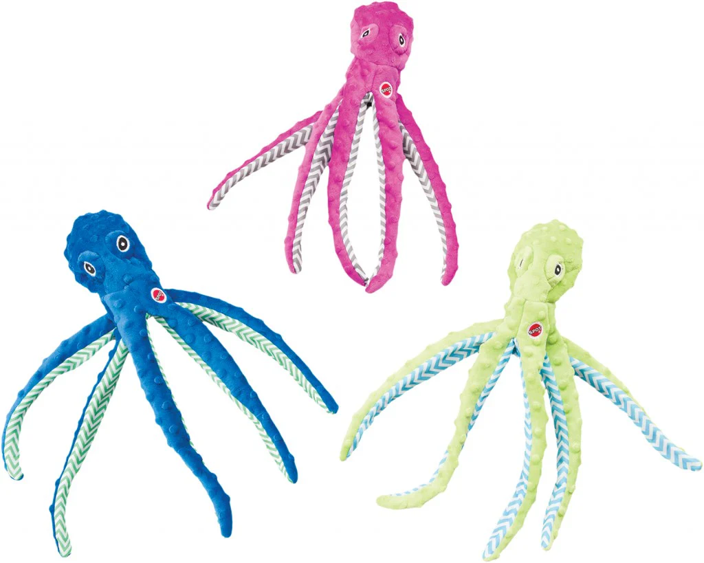 Spot Ethical Pet Dog Toy Skinneeez Extreme Octopus  16In Assorted - Image 1