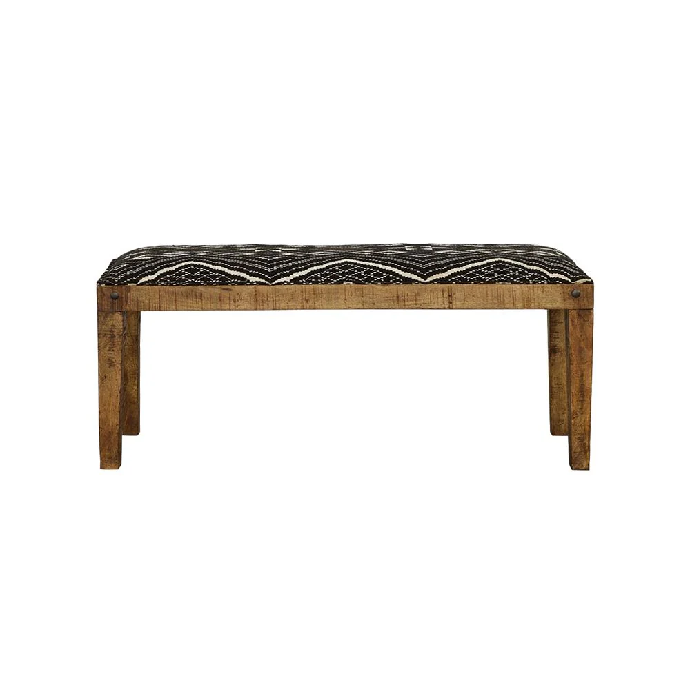 Coaster Furniture Lamont 910177 Fabric Upholstered Accent Bench - Black and Natural - Image 2