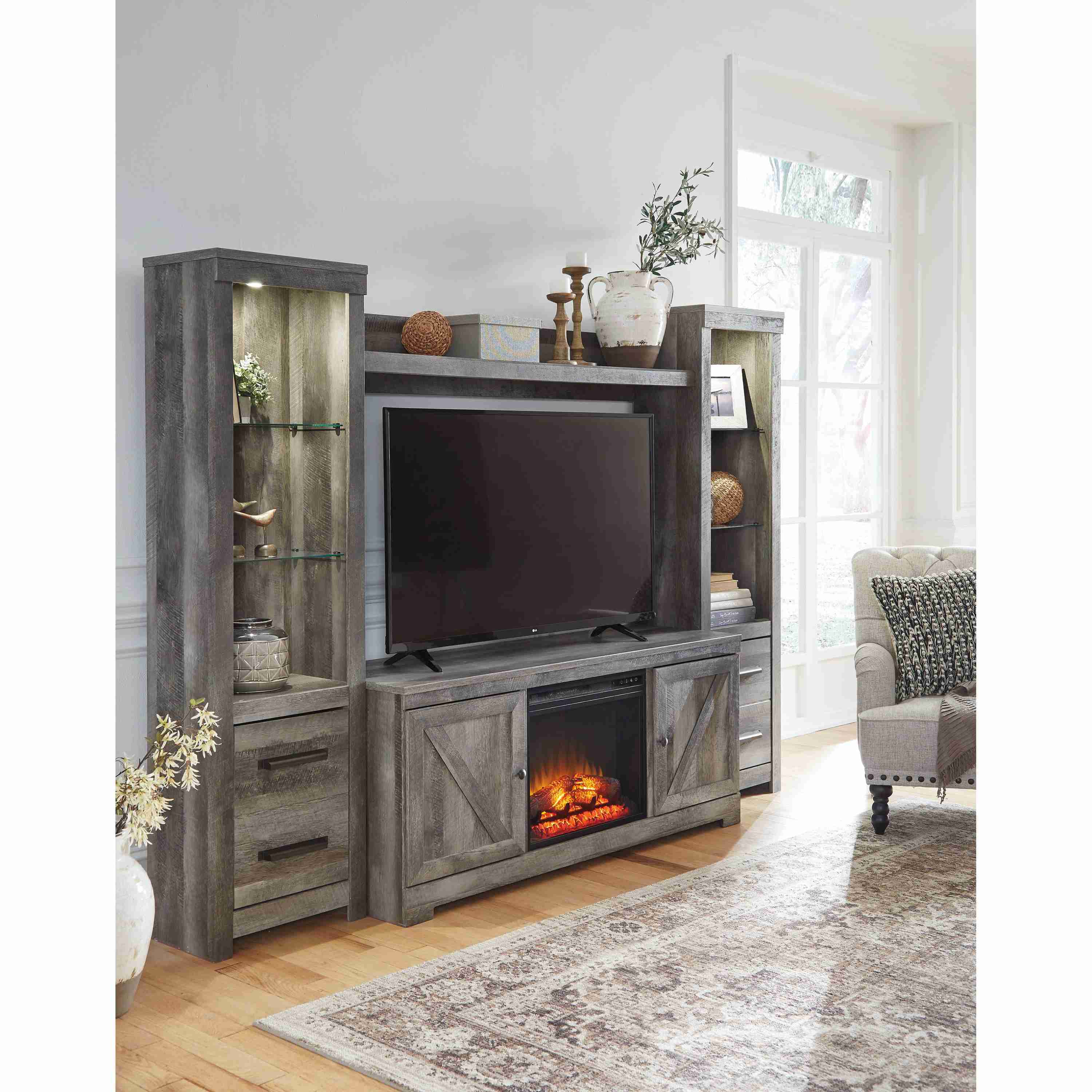 Signature Design by Ashley Wynnlow W440W2 4 pc Entertainment Center - Image 3