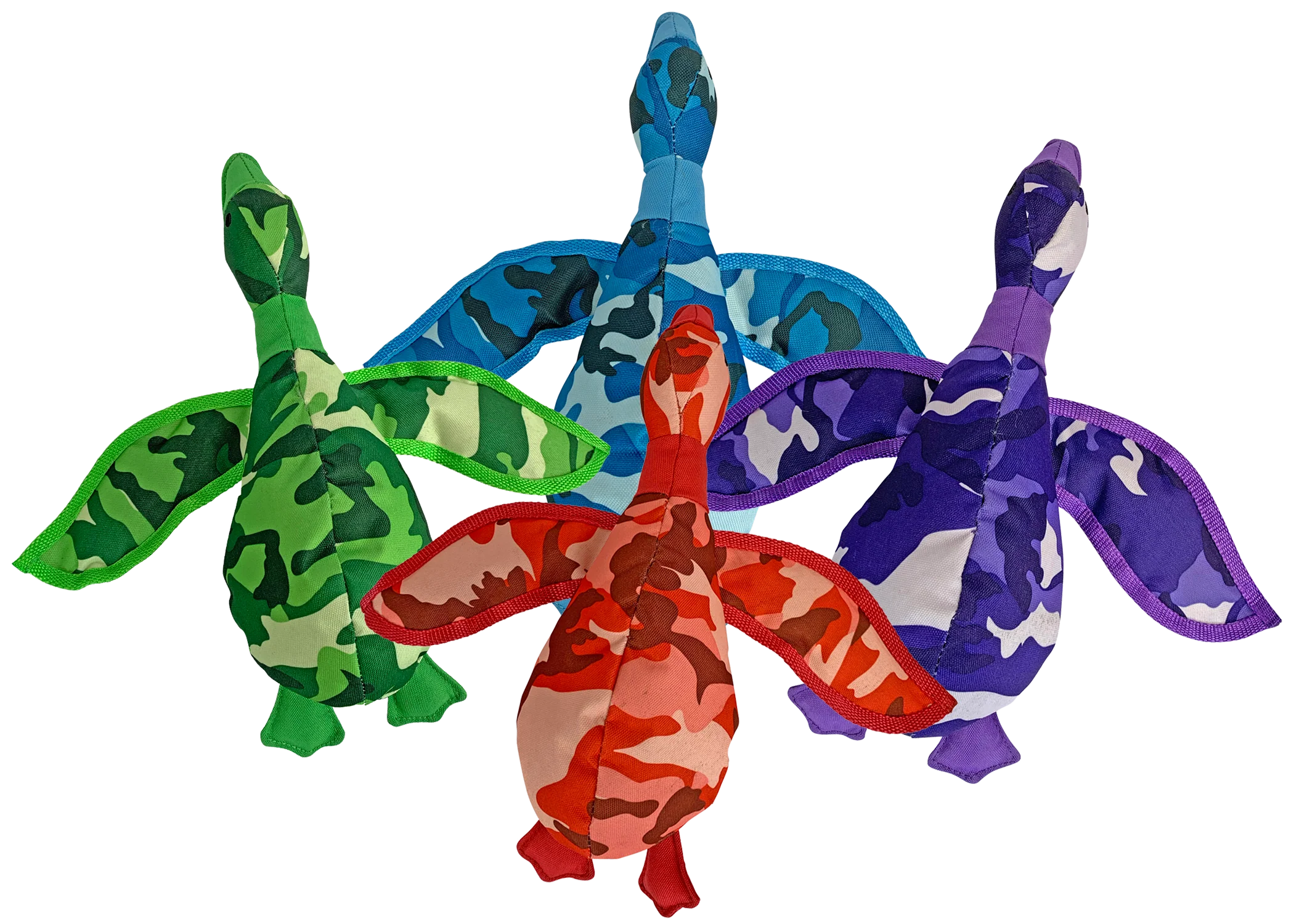 Multipet Plush Dog Toy Camouflage Ducks 13in Assorted - Image 1