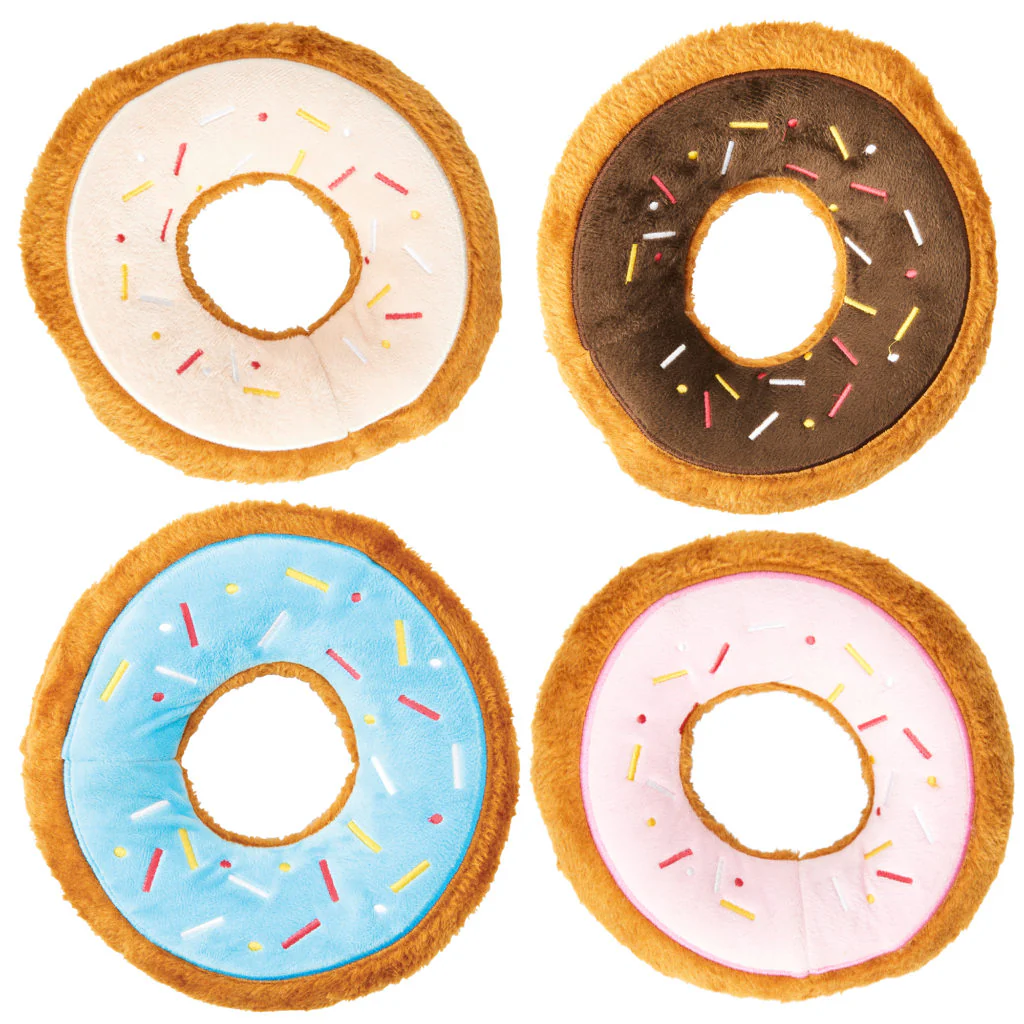 Spot Ethical Pet Dog Toy Tasty Donuts 7.5In Assorted - Image 1