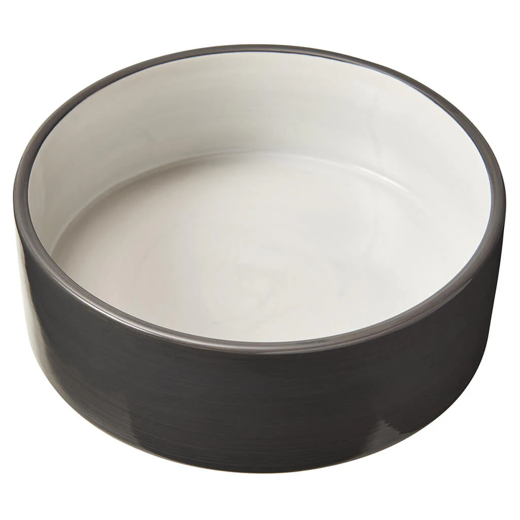 Spot Ethical Pet 2 Tone Gray Stoneware Dog Dish 7In - Image 1
