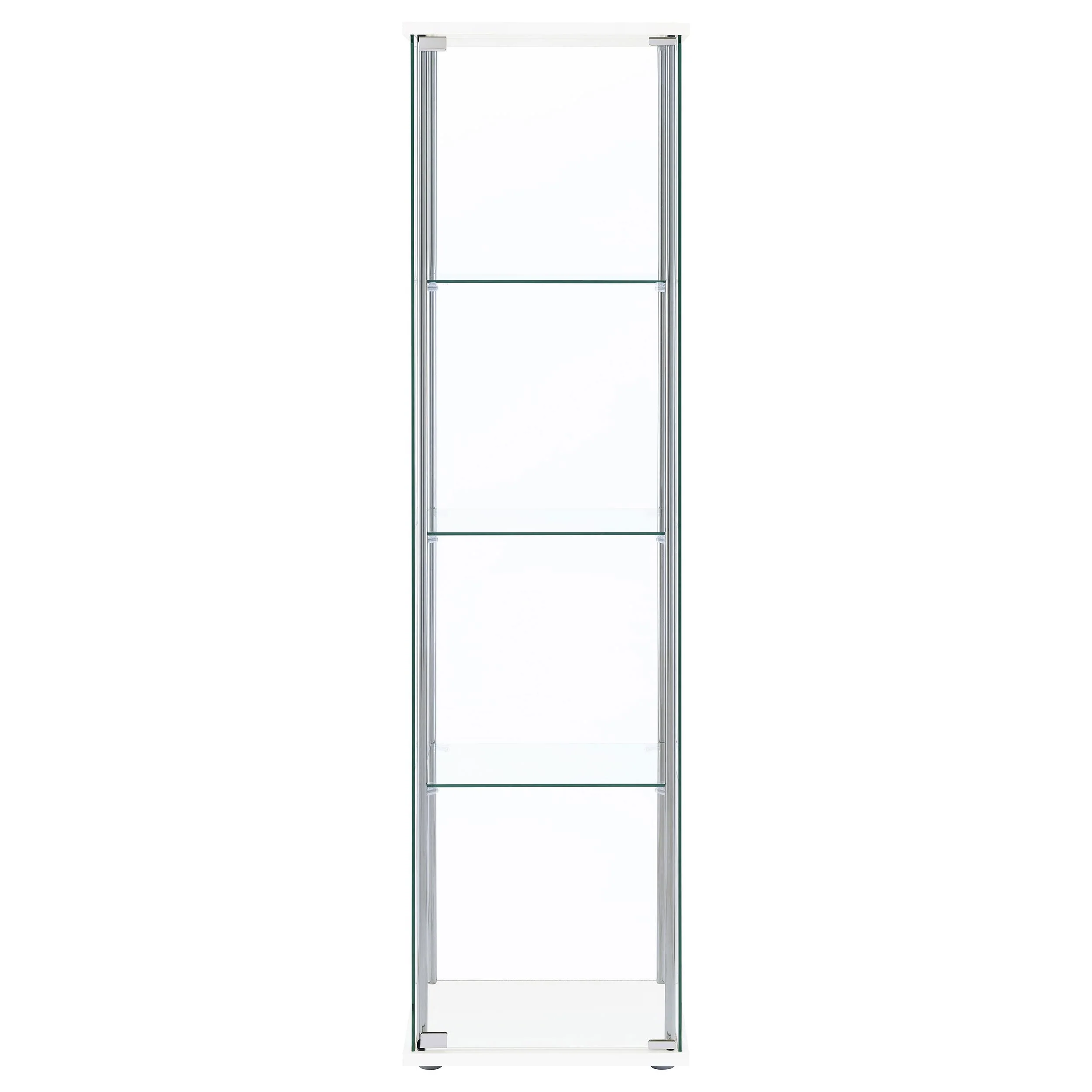 Coaster Furniture Bellatrix 951072 4-shelf Clear Glass Curio Cabinet - White - Image 2
