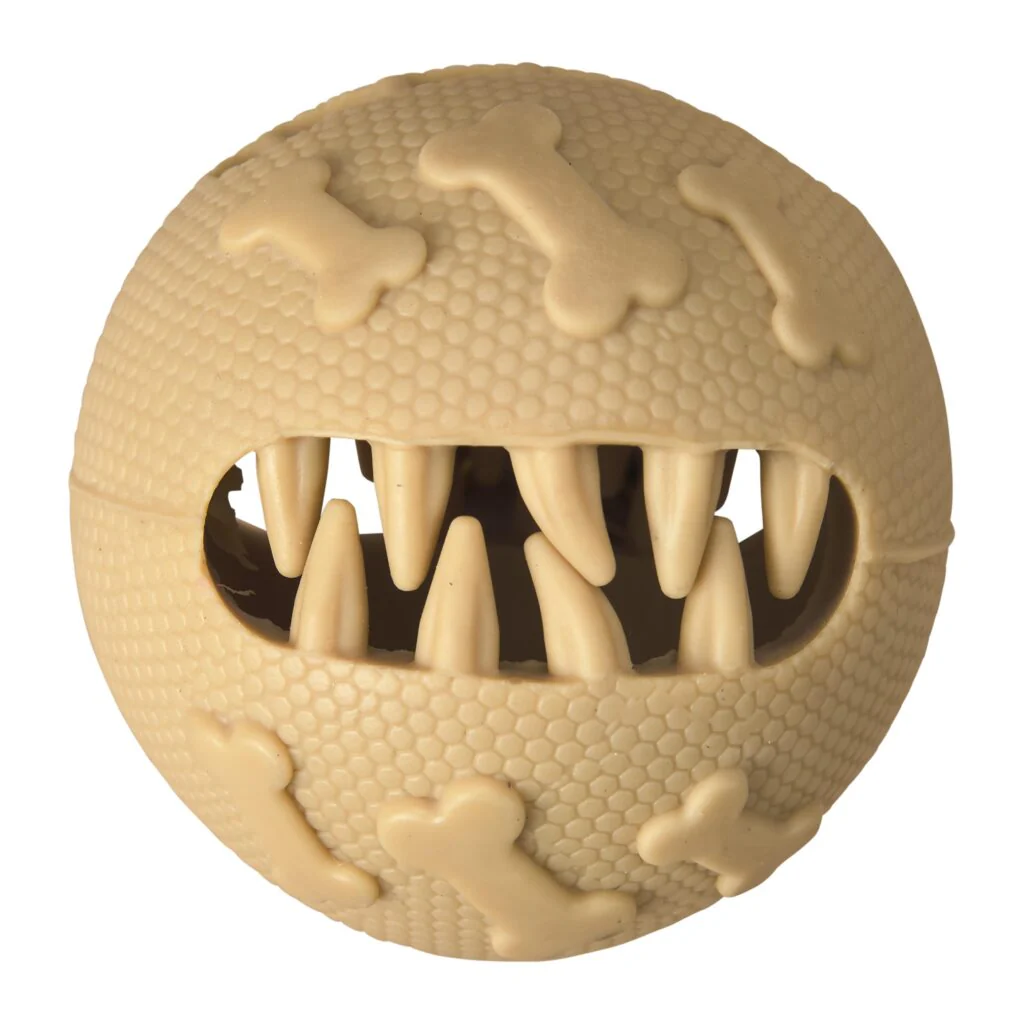 Spot Ethical Pet Dog Toy Love The Earth Natural Rubber Treat Ball 3In - Image 1