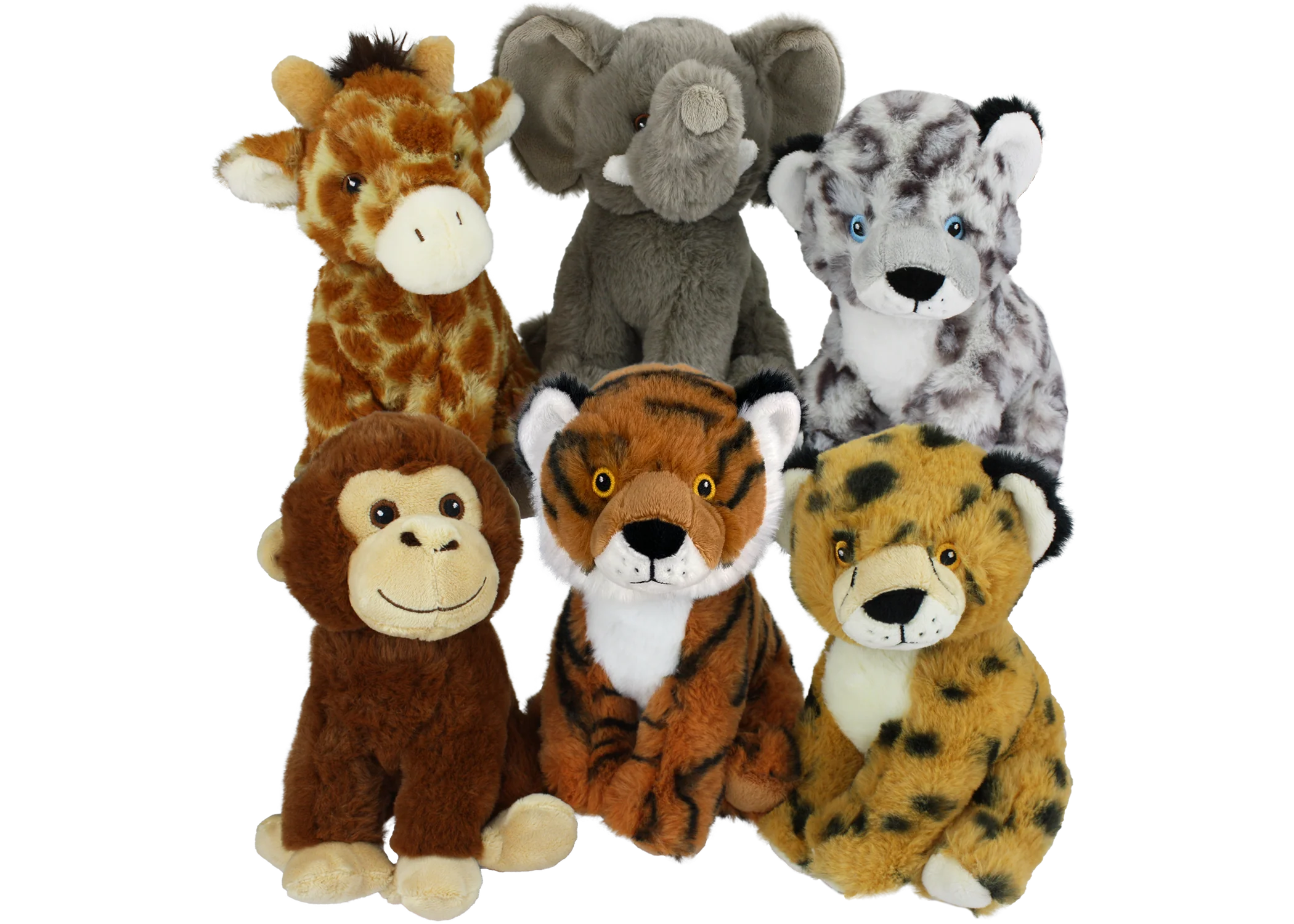 Multipet Plush Dog Toy Multipet Eco Safari Animals 8in Assorted - Image 1