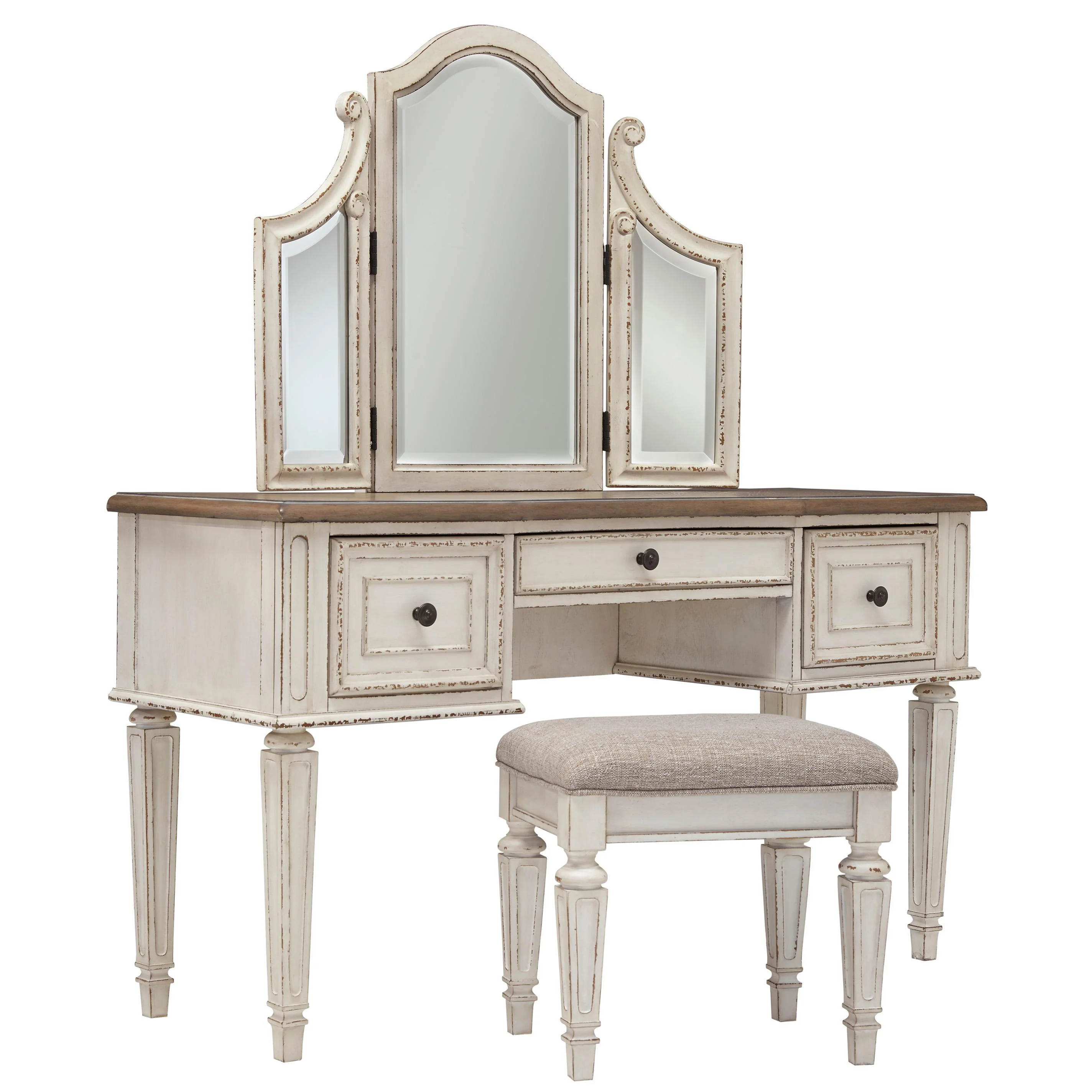 Signature Design by Ashley Realyn 3-Drawer Vanity Set B743-22