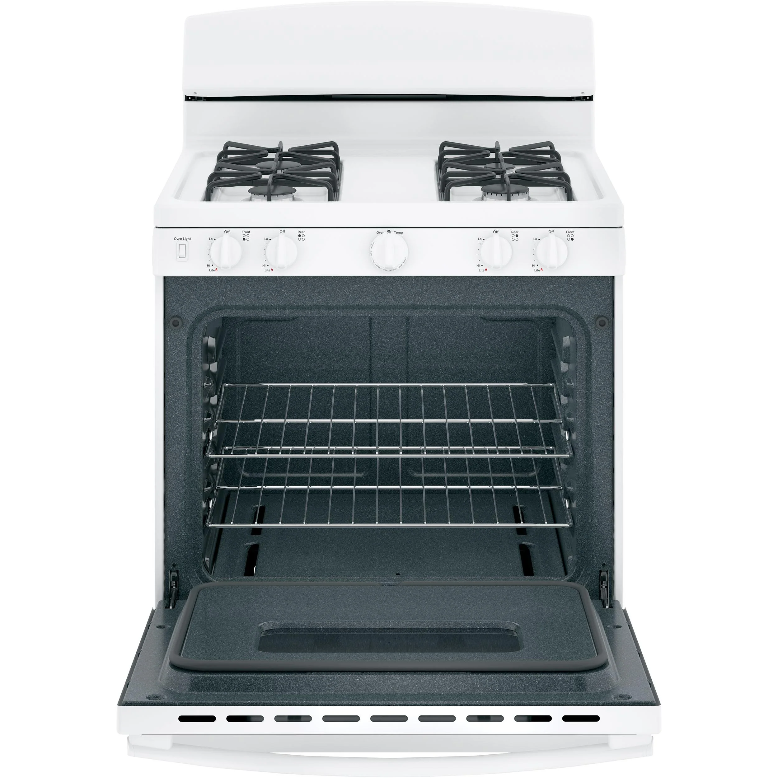 GE 30-inch Freestanding Gas Range with Front Controls JGBS10DEMWW - Image 2