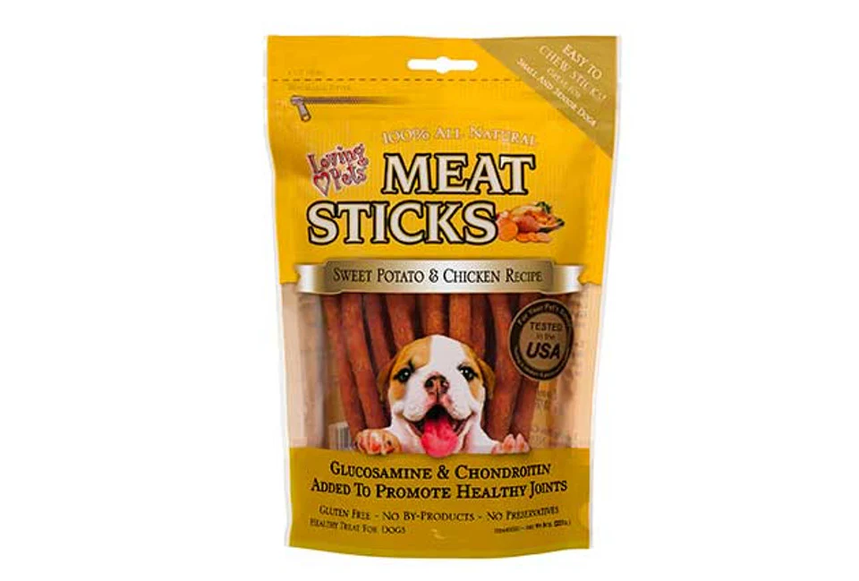 Loving Pets Dog Treat Gourmet Meat Sticks Sweet Potato and Chicken Recipe 8oz - Image 1