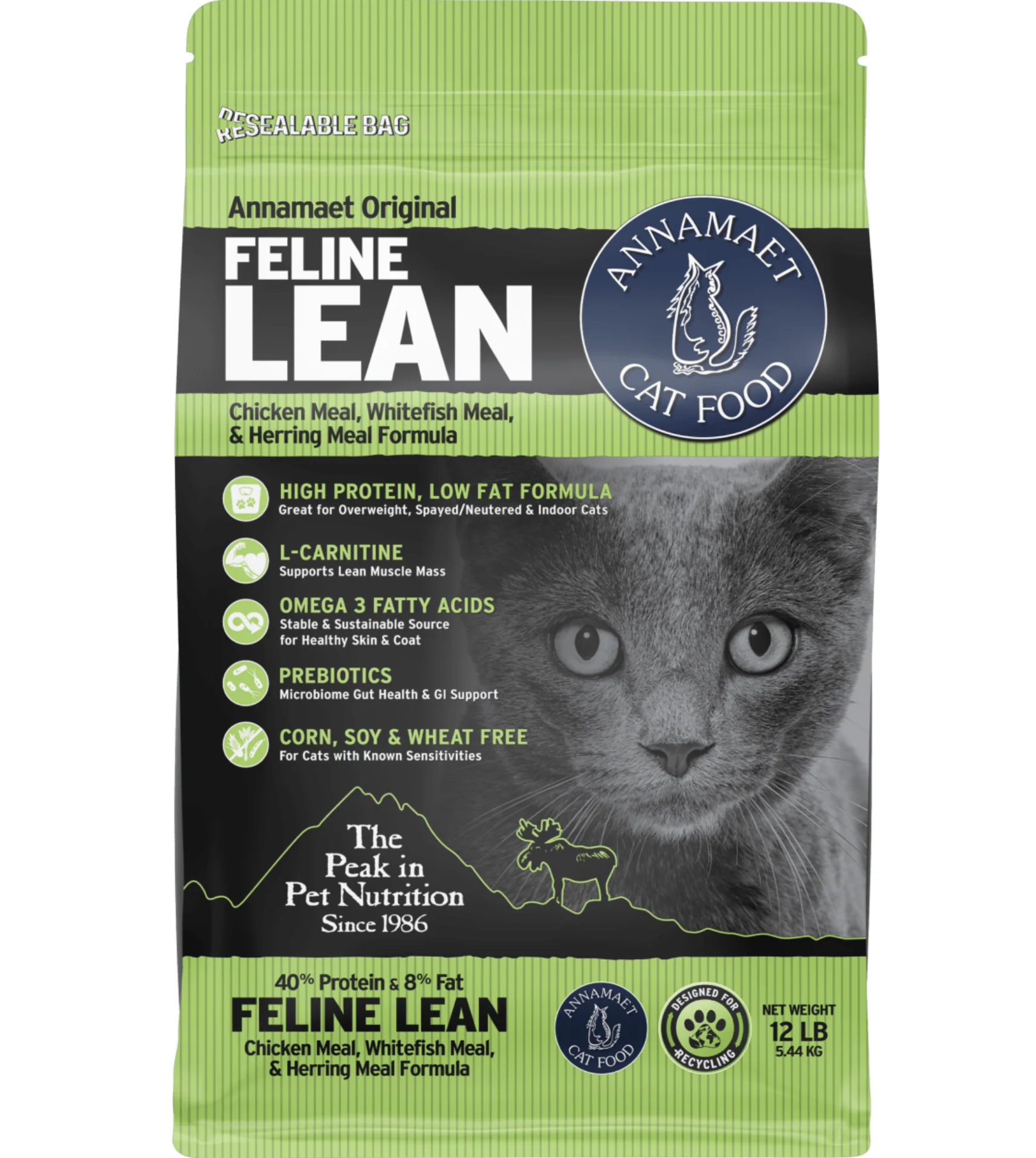 Annamaet Cat Original Lean Formula 12lb bag - Image 1