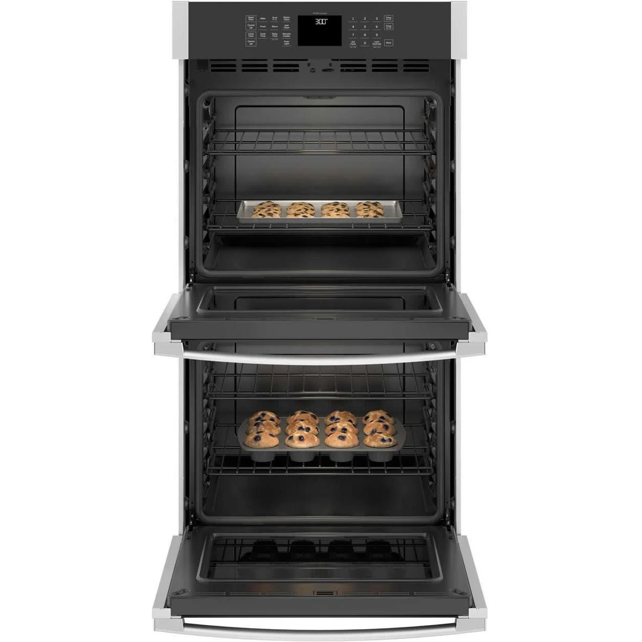 GE 27-inch, 8.6 cu.ft. Built-in Double Wall Oven with Wi-Fi Connectivity JKD3000SNSS - Image 3