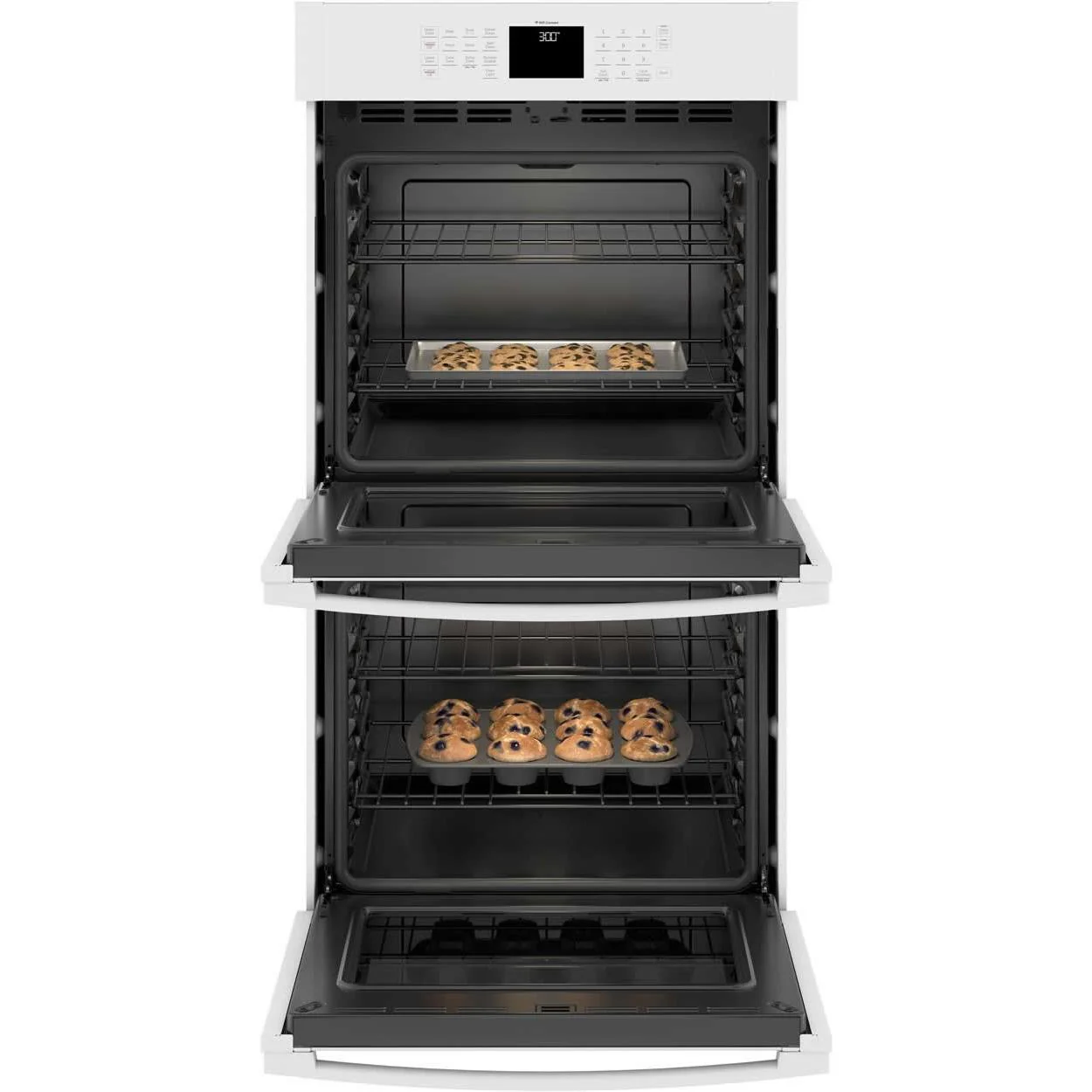 GE 27-inch, 8.6 cu.ft. Built-in Double Wall Oven with Wi-Fi Connectivity JKD3000DNWW - Image 3
