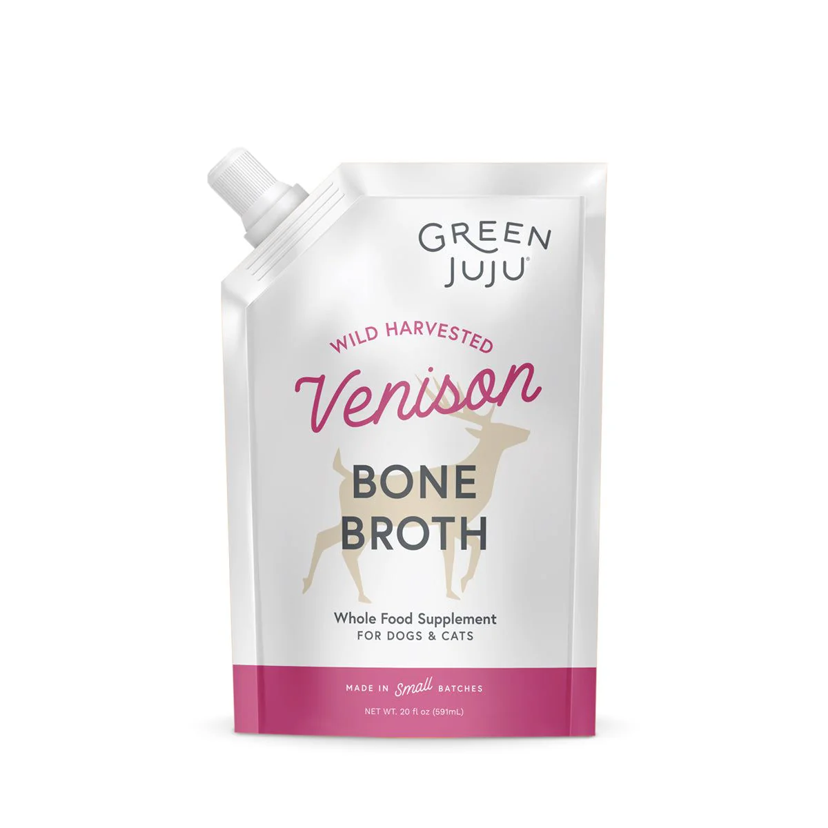 Green Juju Frozen Venison Bone Broth 20 oz - Image 1