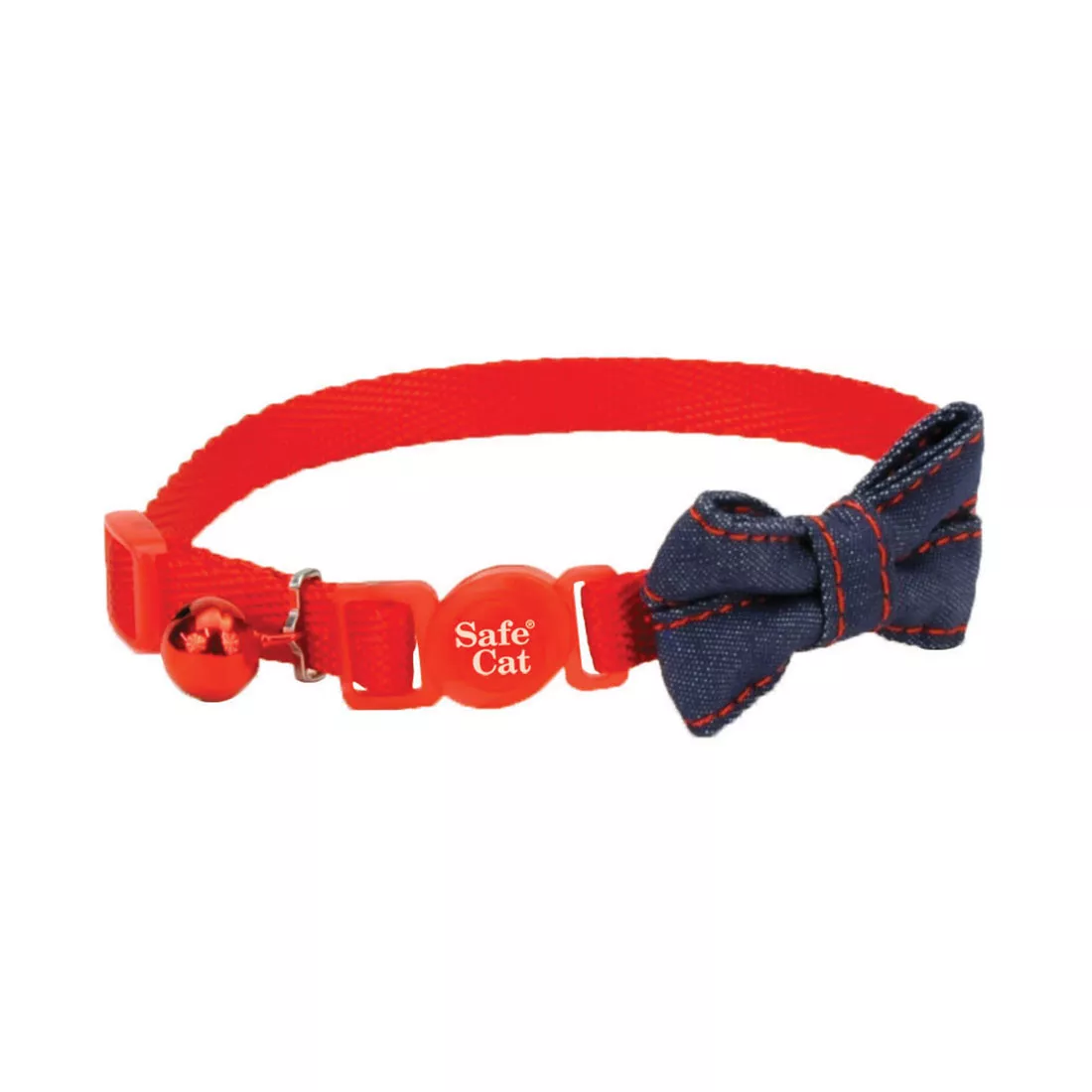 Coastal Safe Cat 3/8in Wide 8-12in Embellished Fashion Breakaway Collar Red - Image 1