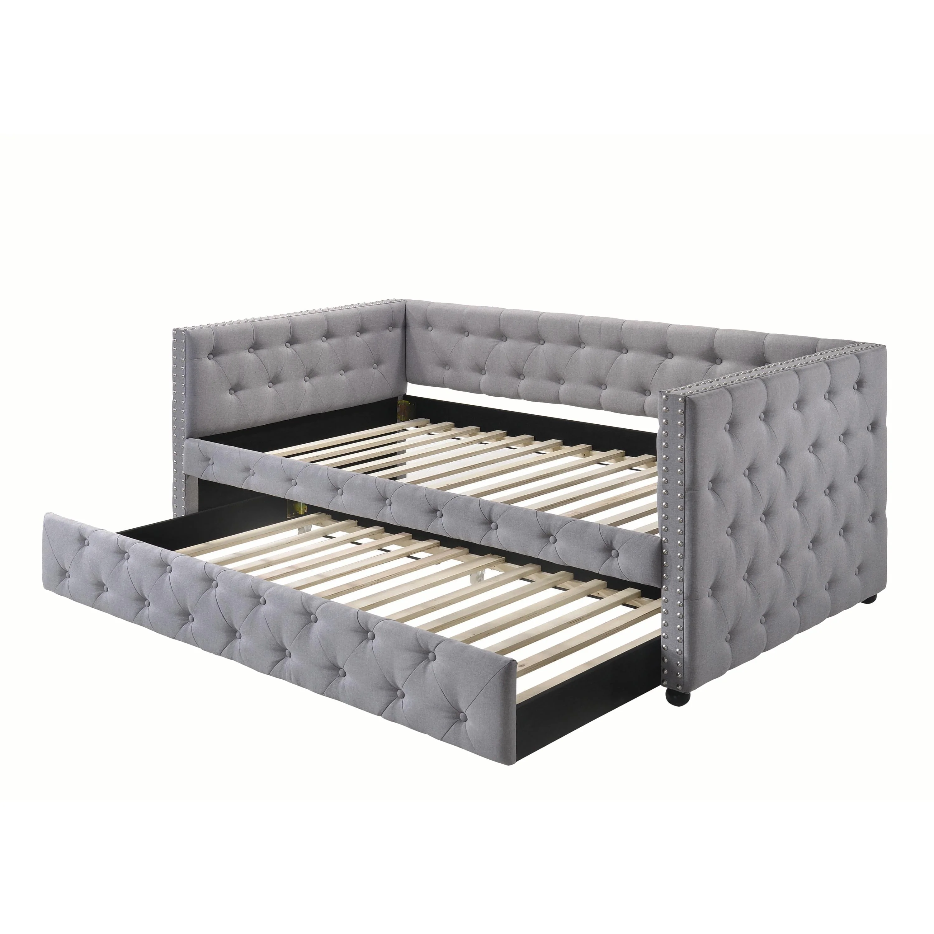 Coaster Furniture Mockern 302161 Upholstered Twin Daybed with Trundle - Grey - Image 2