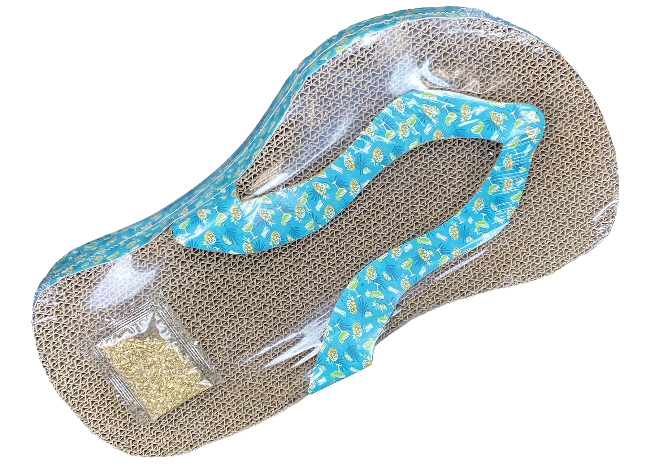 Multipet Cat Toy Margaritaville Flip Flop Cat Scratcher - Image 1