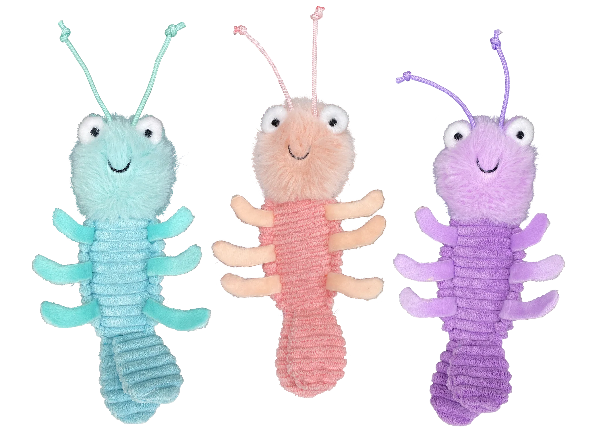 Multipet Plush Dog Toy Margaritaville Mini Gumbo Shrimp 6in Assorted - Image 1