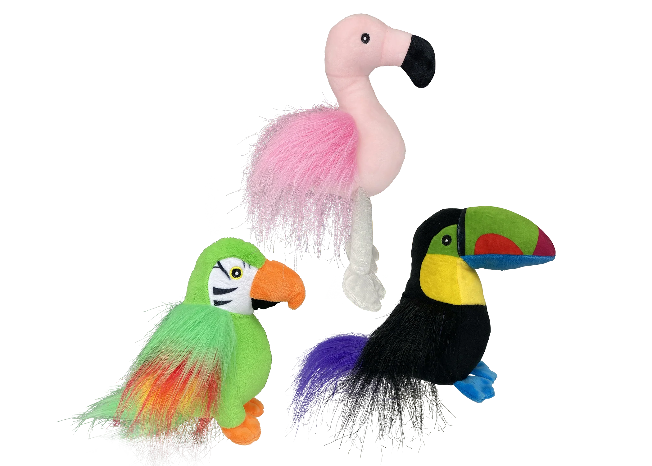 Multipet Plush Dog Toy Margaritaville Tropical Birds Assorted - Image 1