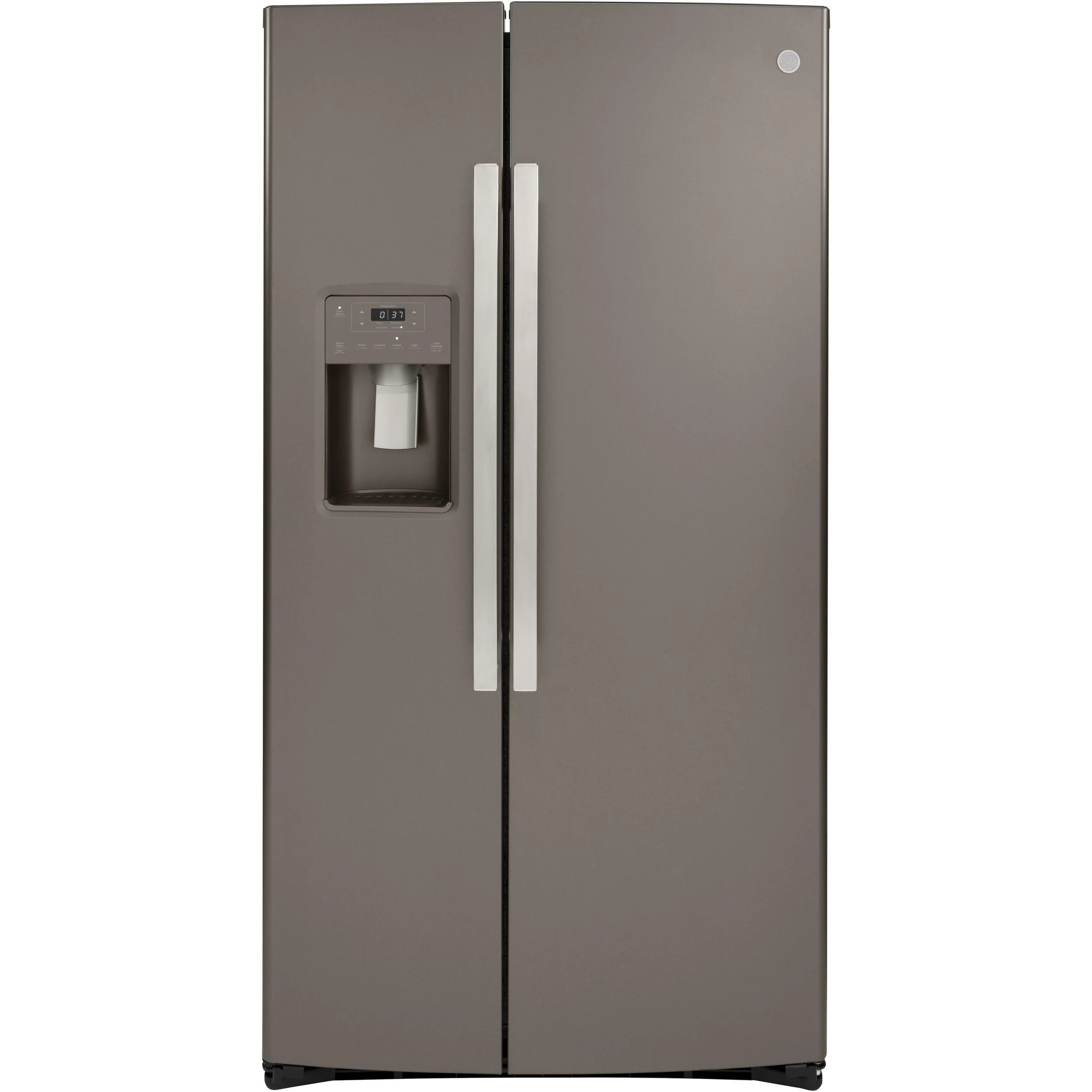 GE 36-inch, 21.8 cu.ft. Counter-Depth Side-by-Side Refrigerator with Water and Ice Dispensing System GZS22IMNES - Image 1
