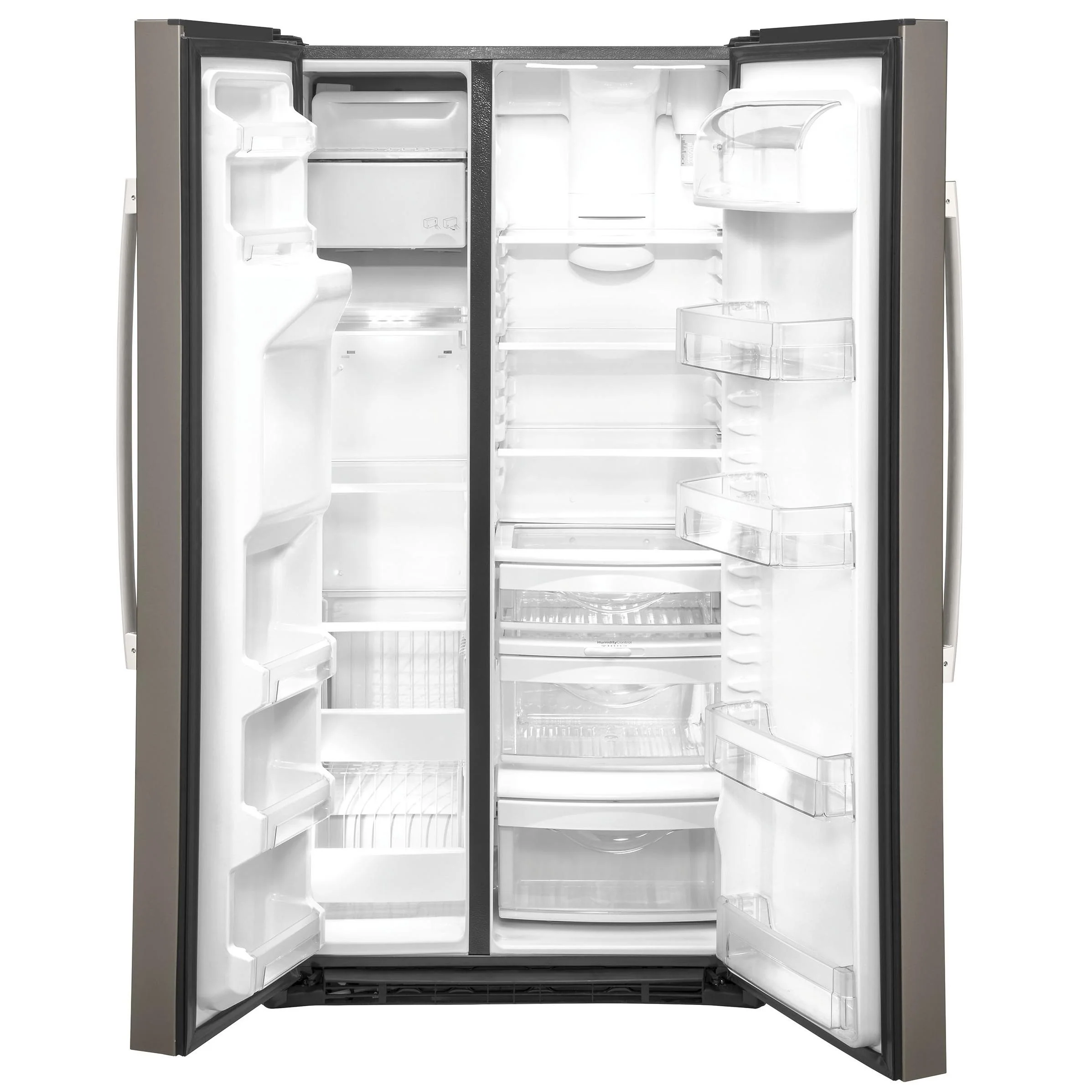 GE 36-inch, 21.8 cu.ft. Counter-Depth Side-by-Side Refrigerator with Water and Ice Dispensing System GZS22IMNES - Image 2