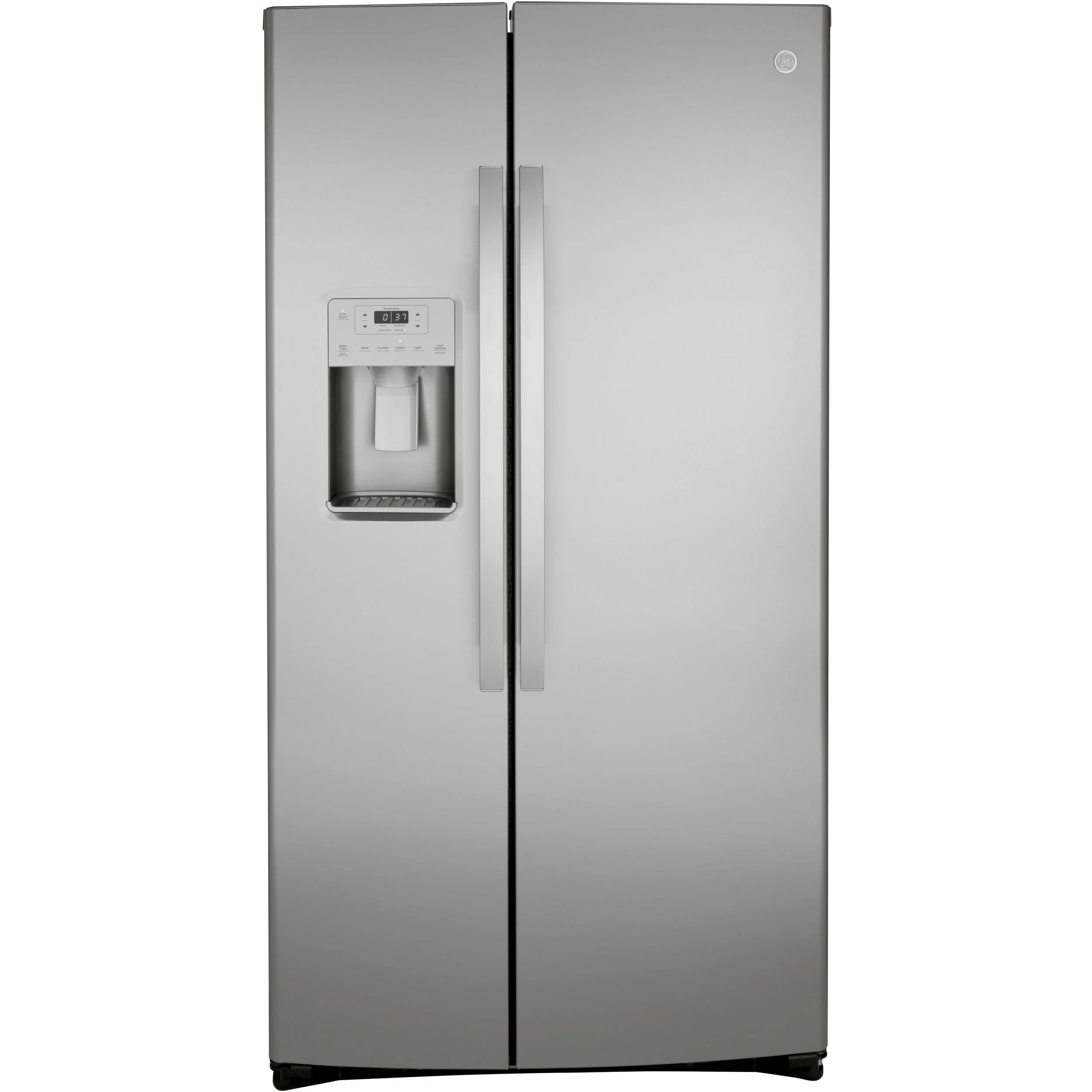GE 36-inch, 25.1 cu.ft. Freestanding Side-by-Side Refrigerator with Water and Ice Dispensing System GSS25IYNFS - Image 1