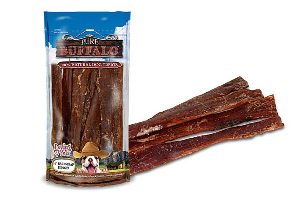 Loving Pets Dog Treat Pure Buffalo 4-6in Backstrap Tendon 20pk - Image 1