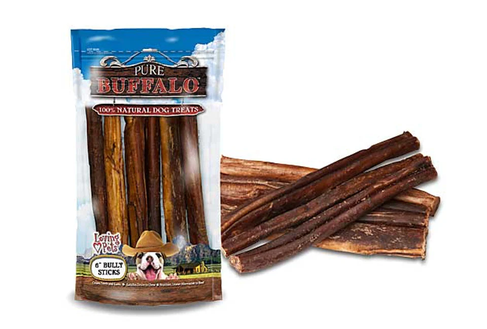 Loving Pets Dog Treat Pure Buffalo 6in 6pk Bully Sticks for Dogs - Image 1