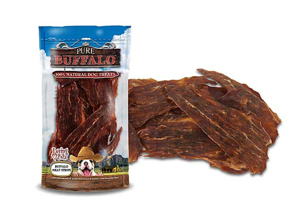 Loving Pets Dog Treat Pure Buffalo Jerky Meat Strips 3.5oz - Image 1