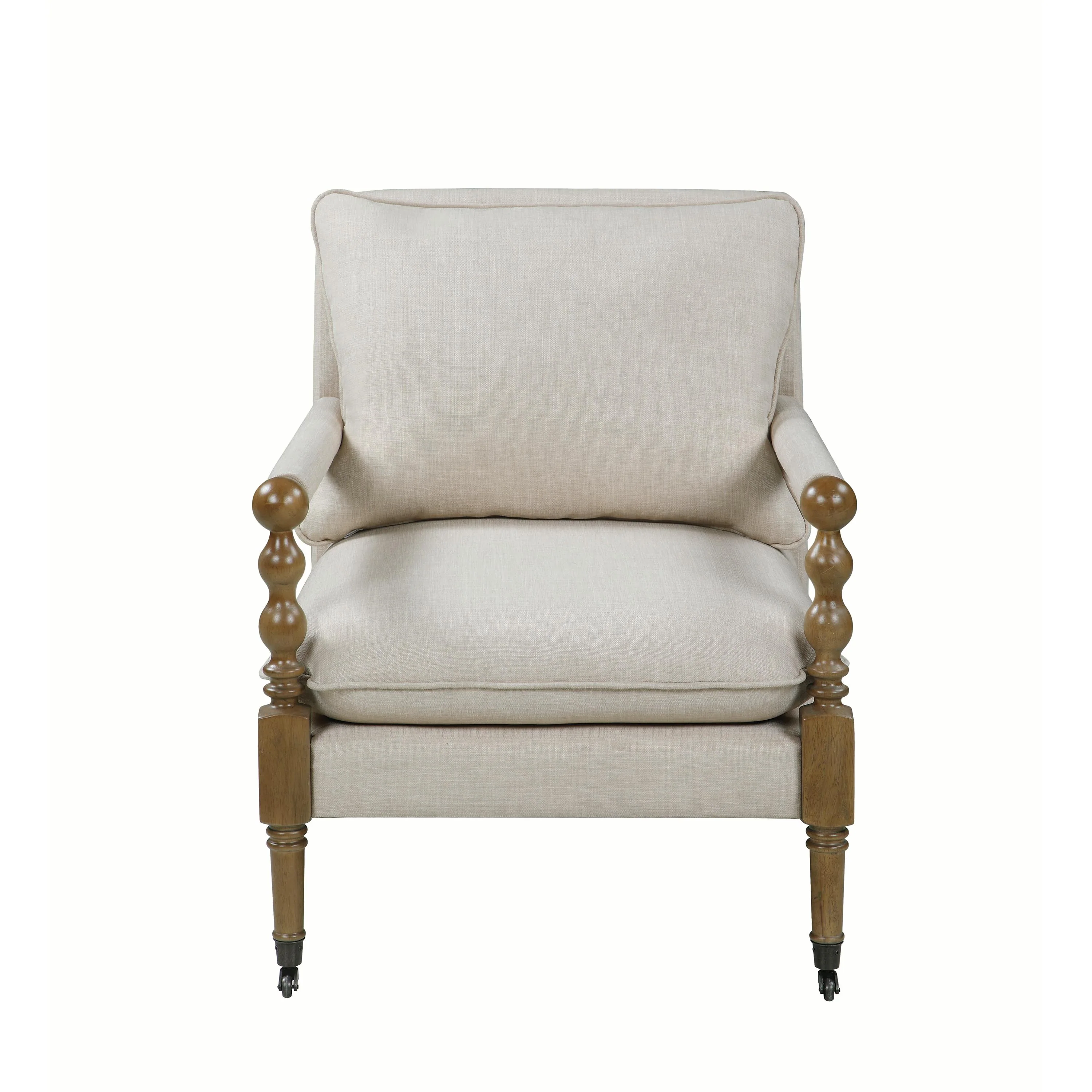 Coaster Furniture Dempsy 903058 Upholstered Accent Chair with Casters - Beige - Image 2
