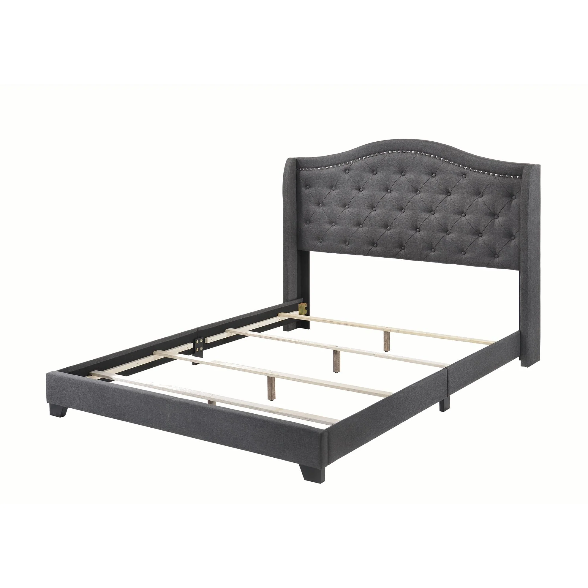 Coaster Furniture Sonoma 310072F Upholstered Full Wingback Bed - Grey - Image 2