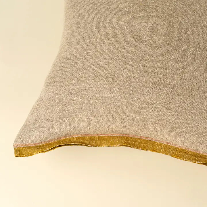 Linen and Sunflower Pillow - Image 3