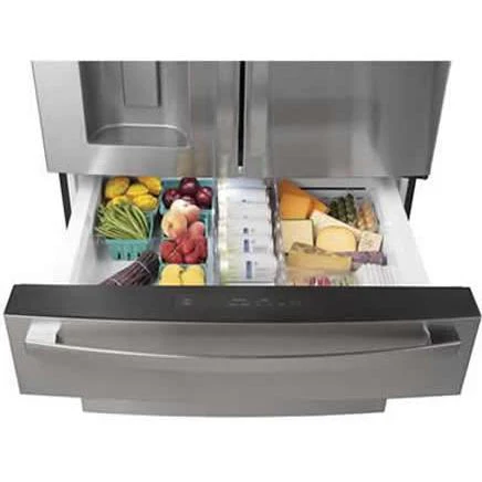GE Profile 36-inch, 27.6 Cu. Ft. French 4-Door Refrigerator with Door In Door PVD28BYNFS - Image 3