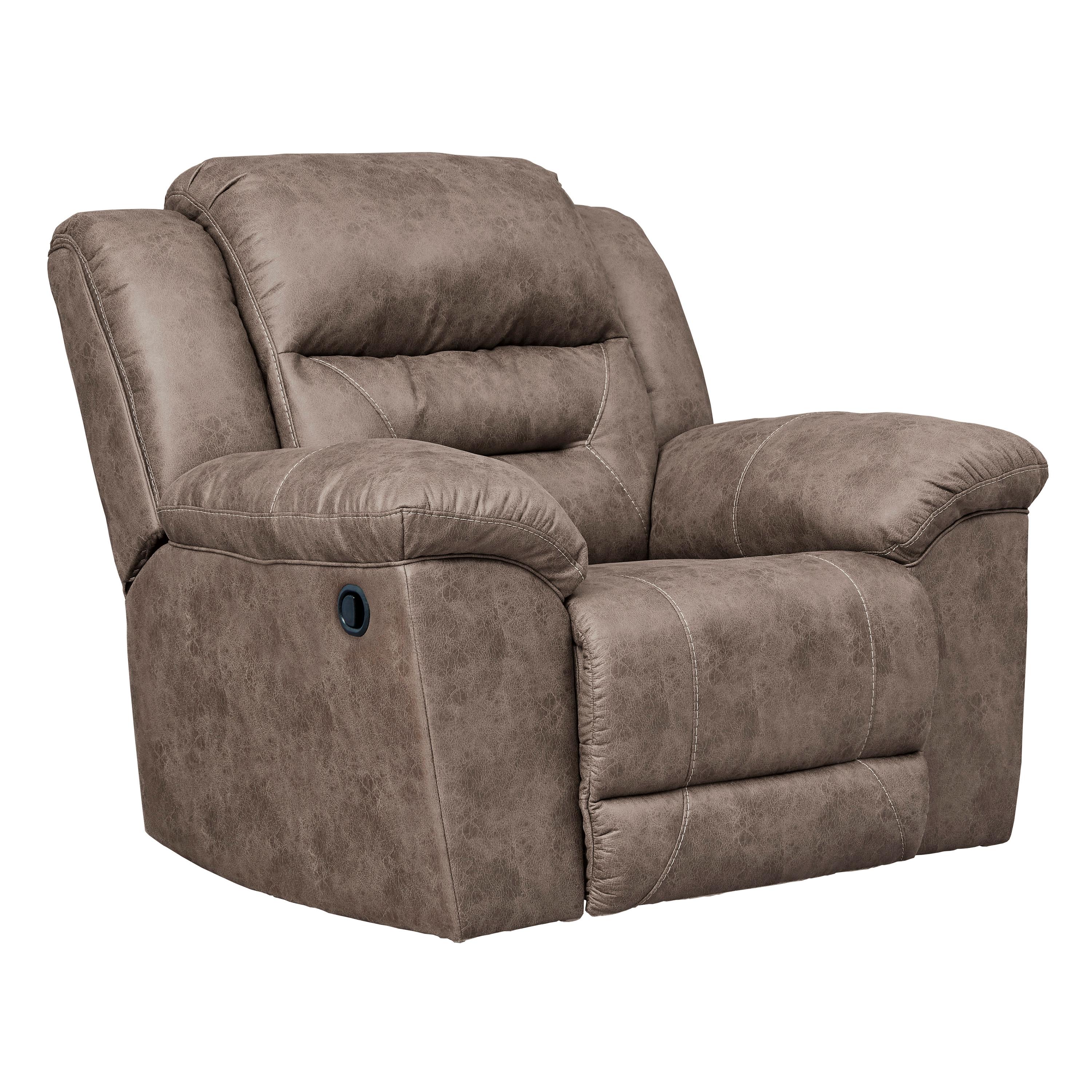 Signature Design by Ashley Stoneland Rocker Leather Look Recliner 3990525 - Image 2