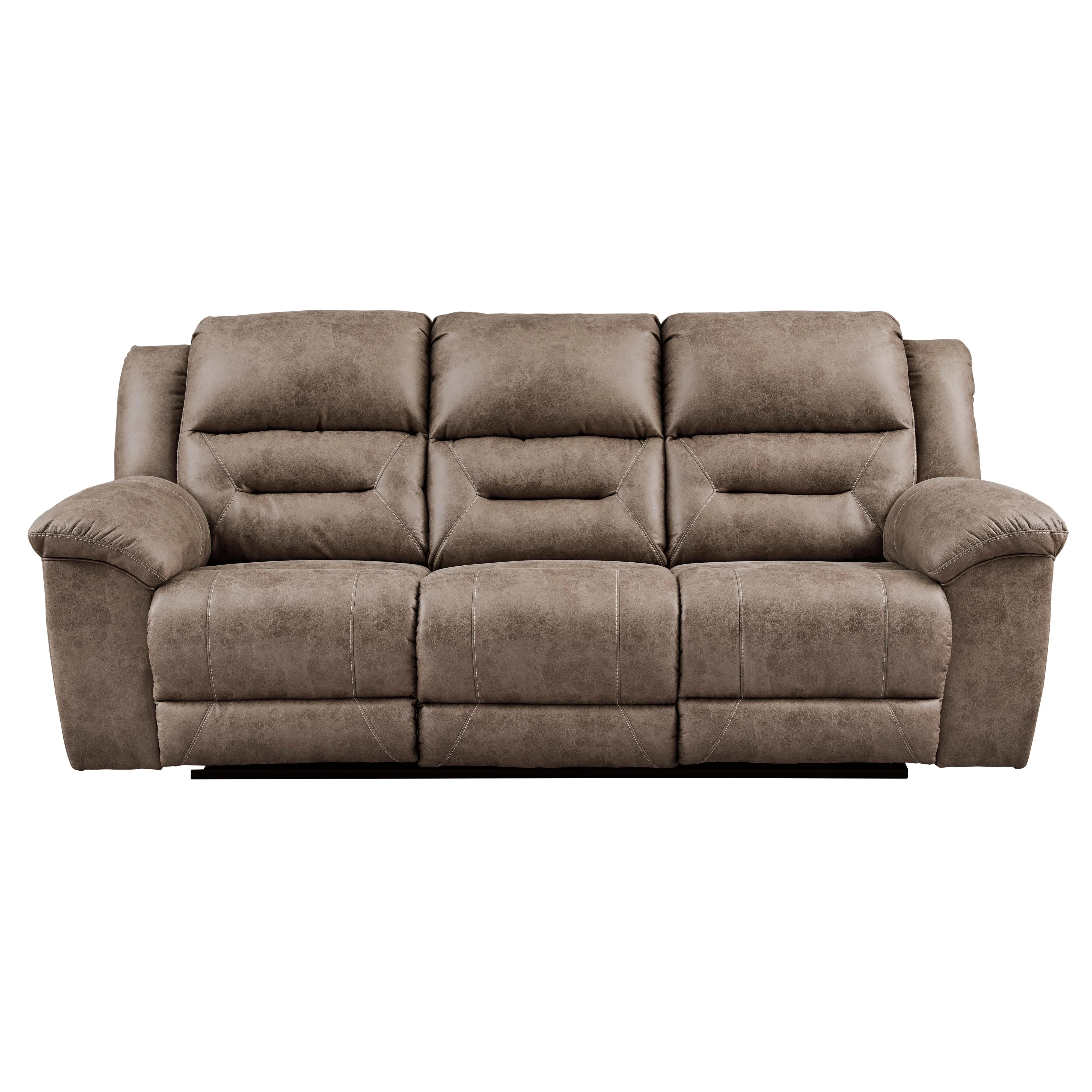 3990588 Signature Design by Ashley Stoneland Reclining Leather Look Sofa