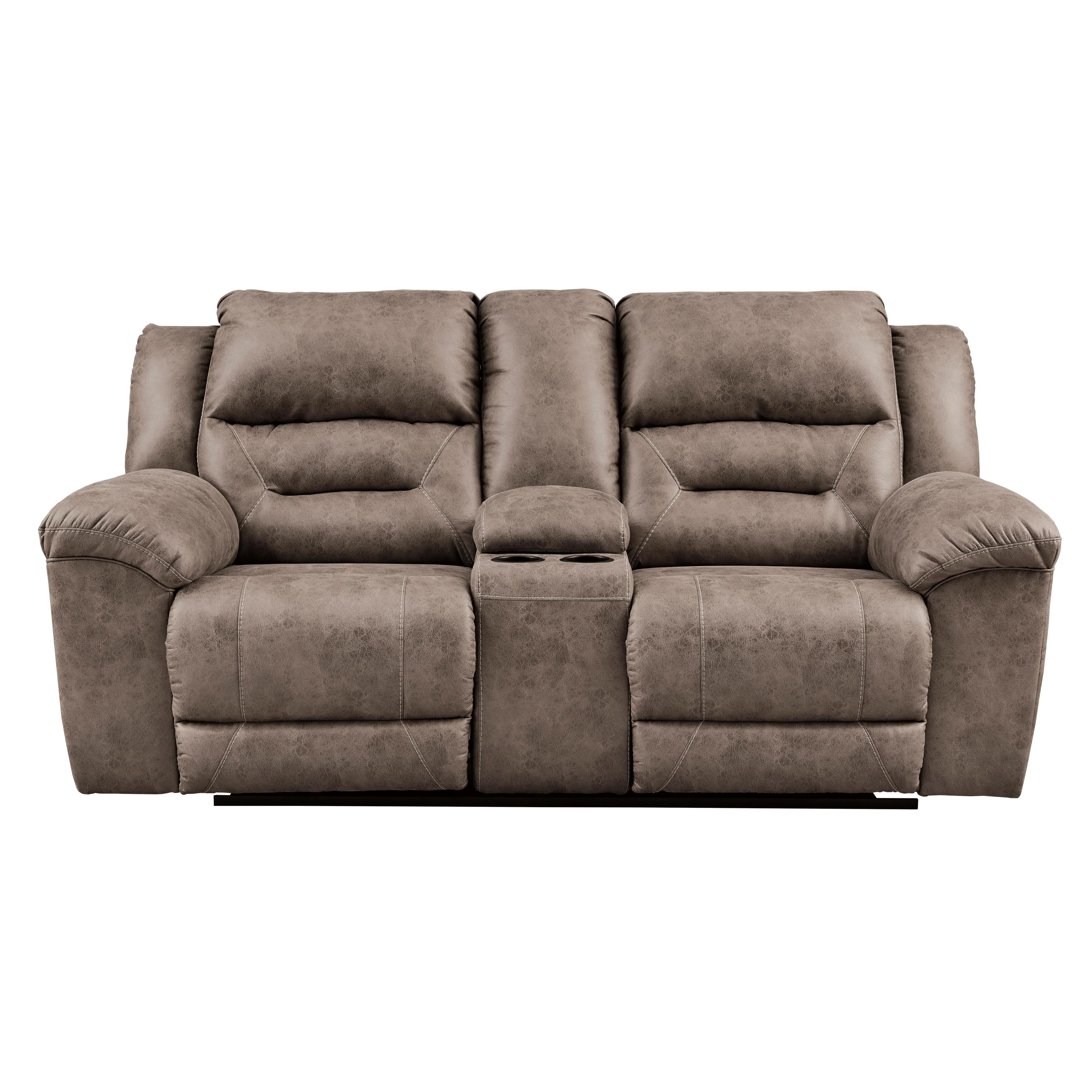 3990594 Signature Design by Ashley Stoneland Reclining Leather Look Loveseat - Image 1