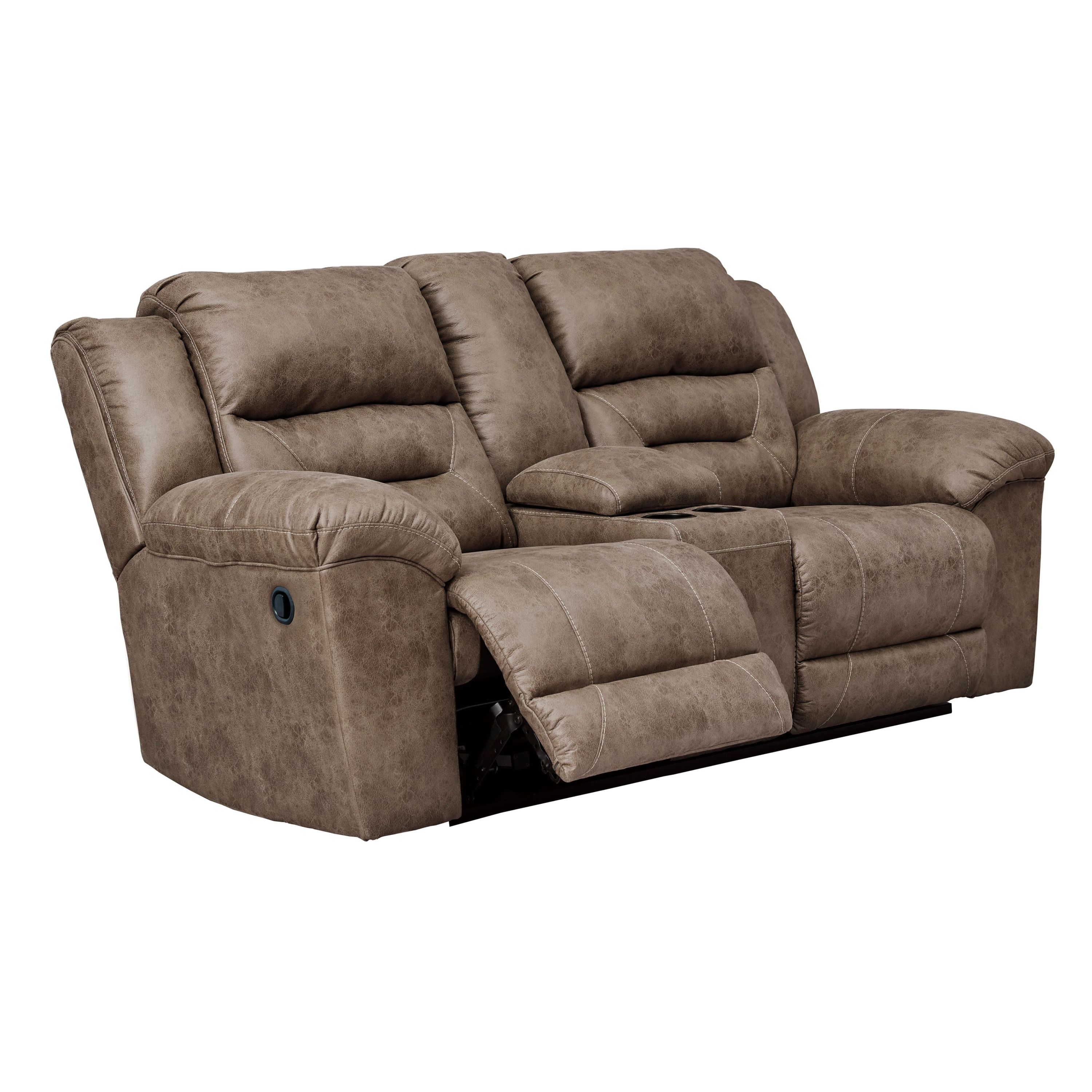 3990594 Signature Design by Ashley Stoneland Reclining Leather Look Loveseat - Image 2