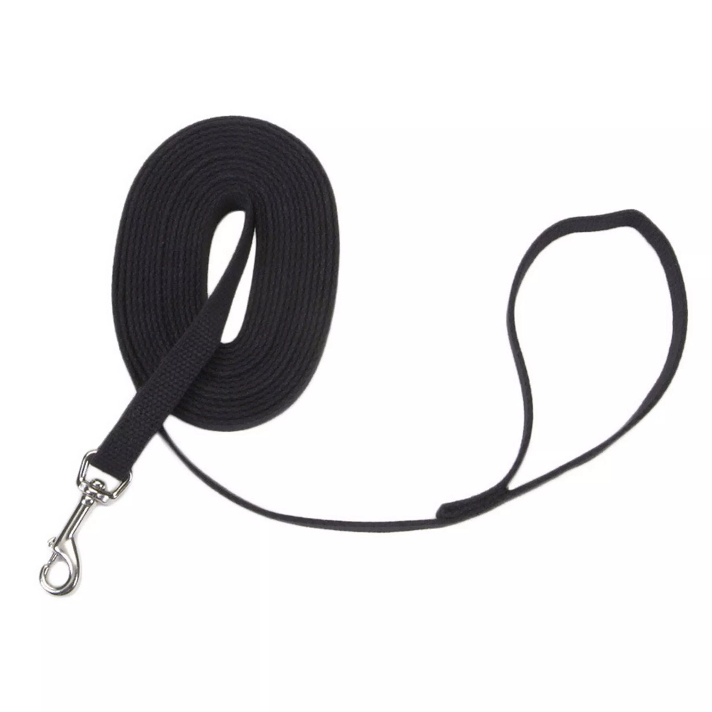 Coastal Train Right! Cotton Web Dog Training Leash 5/8in Wide 10Ft Black - Image 1