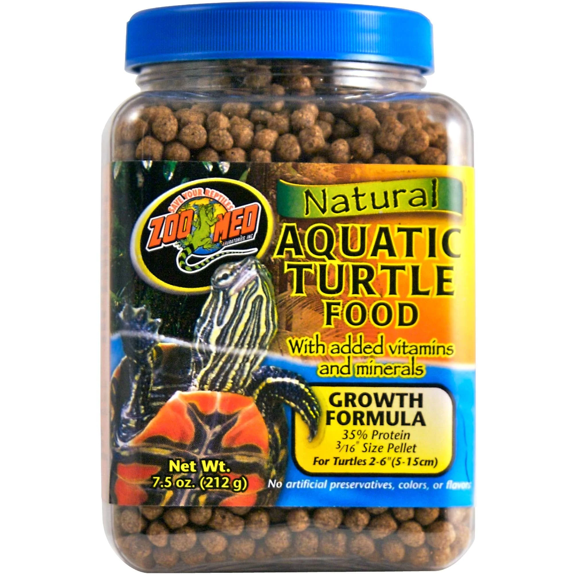 Zoo Med Growth Formula Aquatic Turtle Food  13 Oz - Image 1