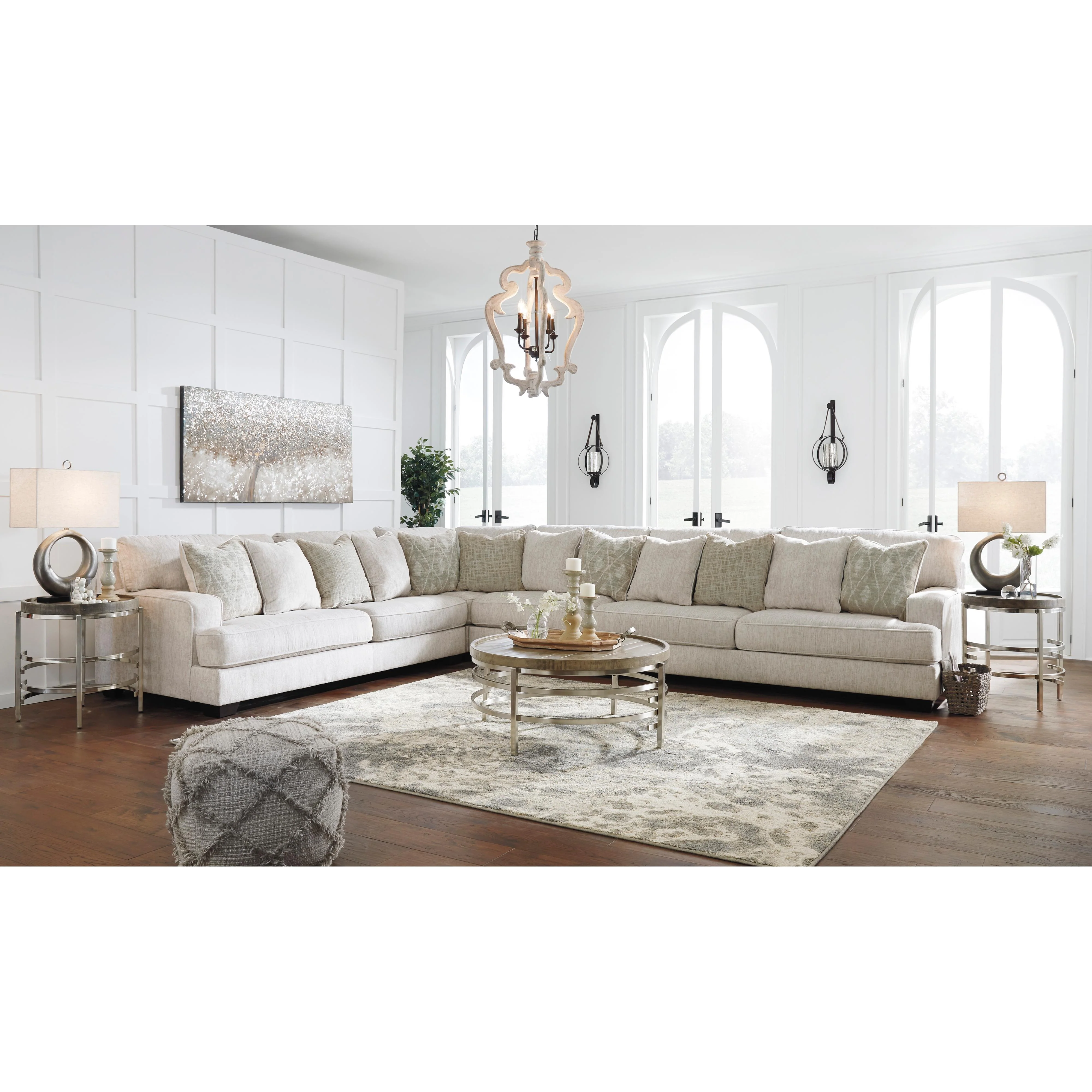 Signature Design by Ashley Rawcliffe Fabric 4 pc Sectional 1960466/1960477/1960446/1960467 - Image 3