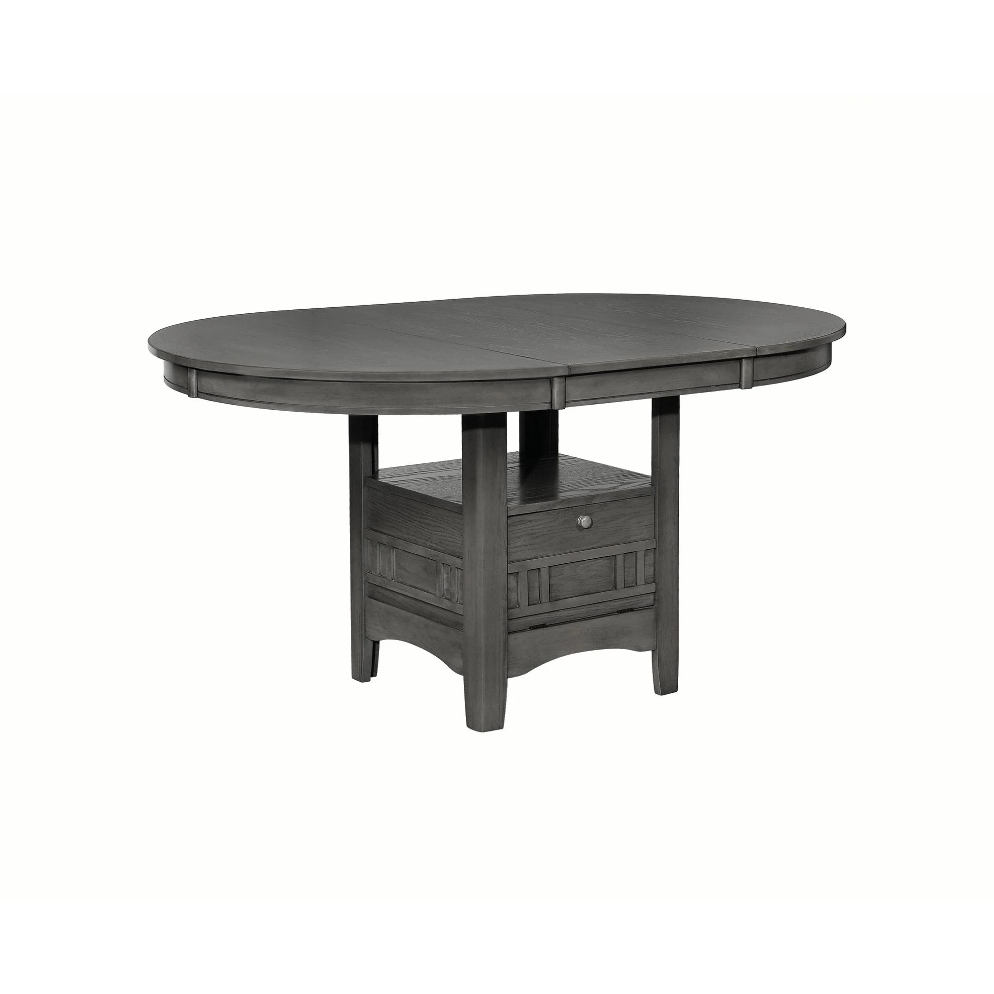 Coaster Furniture Lavon 108211 Oval 60-inch Extension Leaf Dining Table - Medium Grey - Image 1