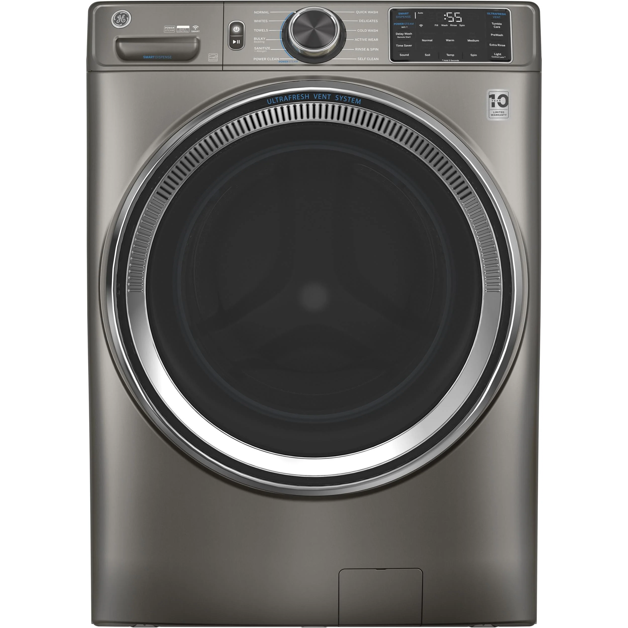 GE 4.8 cu. ft. Front Loading Washer with SmartDispense™ GFW650SPNSN
