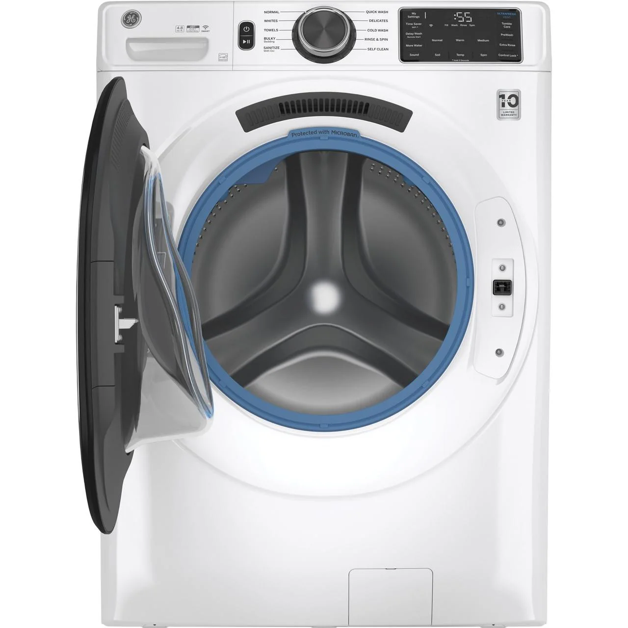 GE 4.8 cu. ft. Front Loading Washer with OdorBlock™ GFW550SSNWW - Image 2