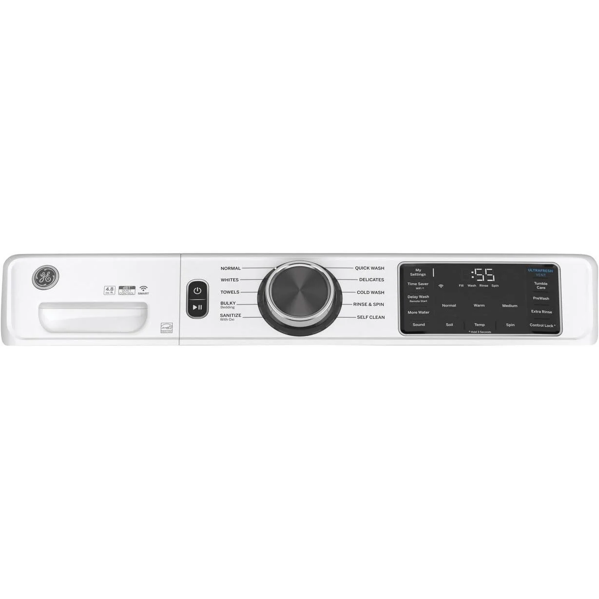 GE 4.8 cu. ft. Front Loading Washer with OdorBlock™ GFW550SSNWW - Image 3