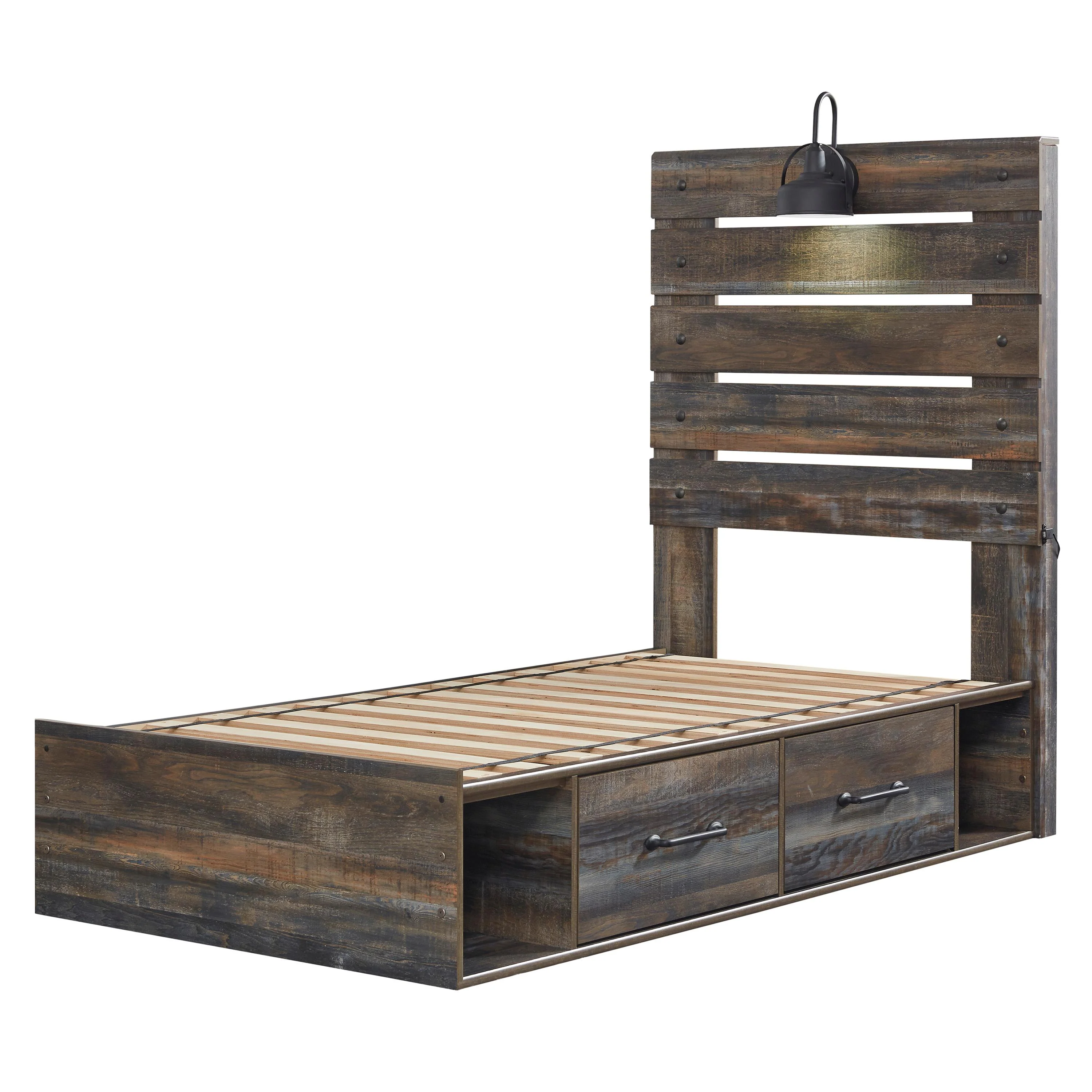 Signature Design by Ashley Drystan B211B11 Twin Panel Bed with 4 Storage Drawers - Image 3