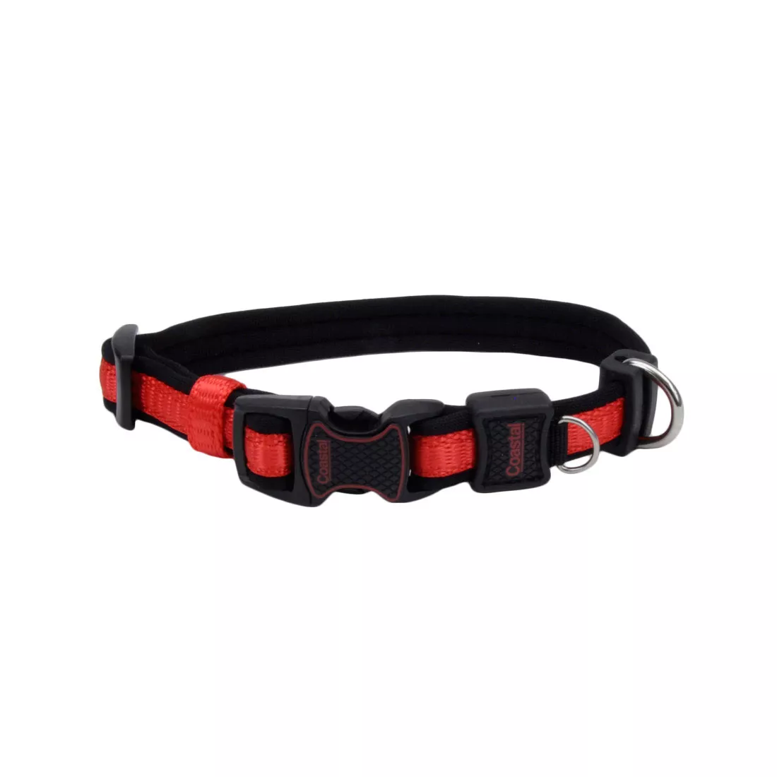 Coastal Inspire 1in Wide 18-26in Dog Collar Red - Image 1