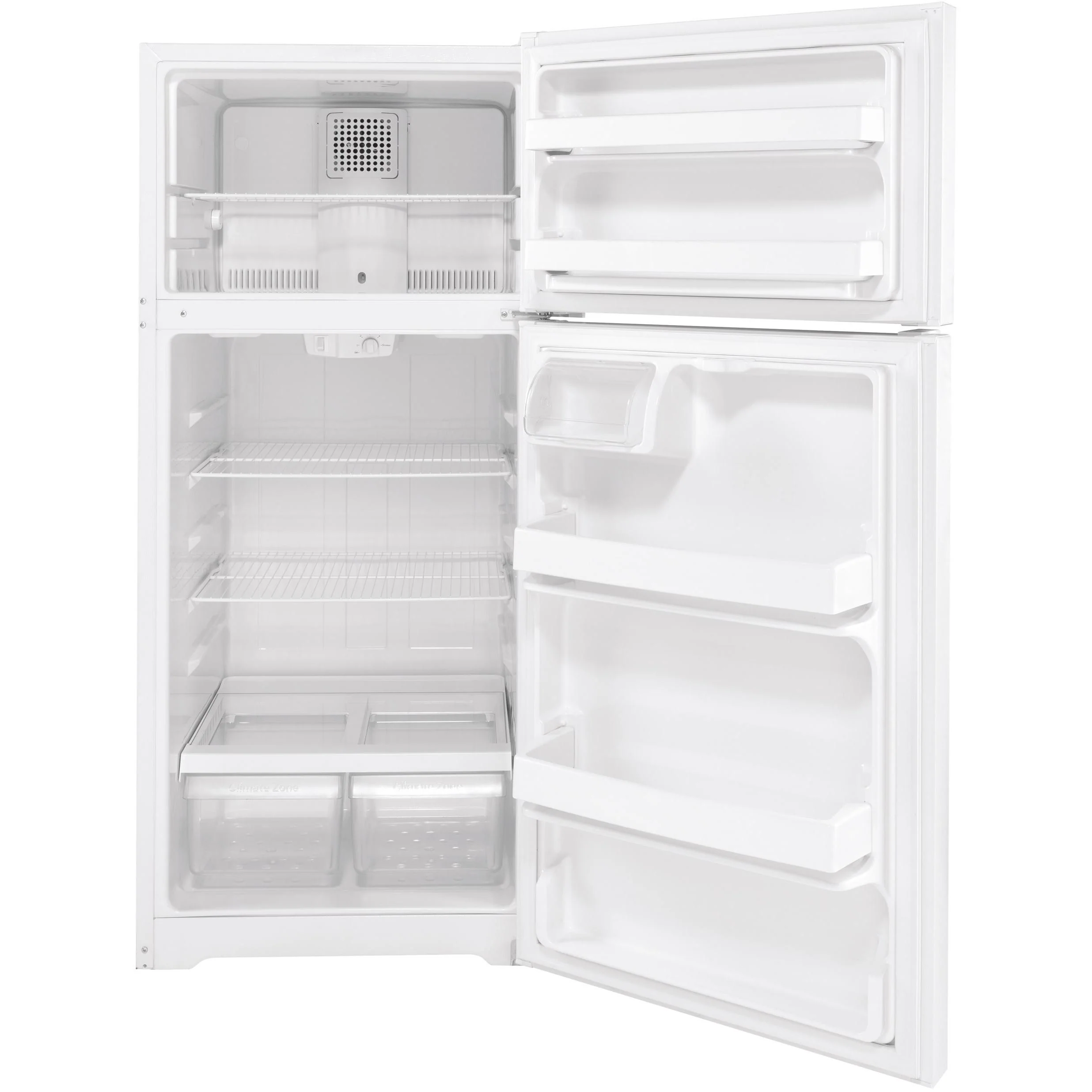 GE 28-inch, 16.6 cu. ft. Top-Freezer Refrigerator GTS17DTNRWW - Image 2